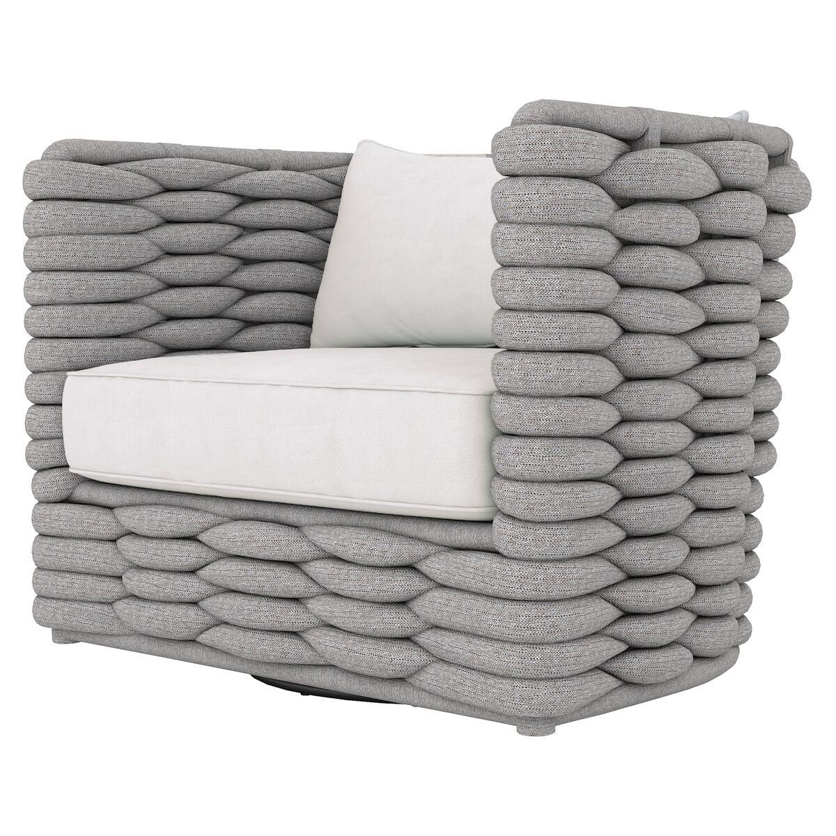 WAILEA SWIVEL CHAIR GREY SOCK WEAVE SWIVEL CHAIR - Frankwebs