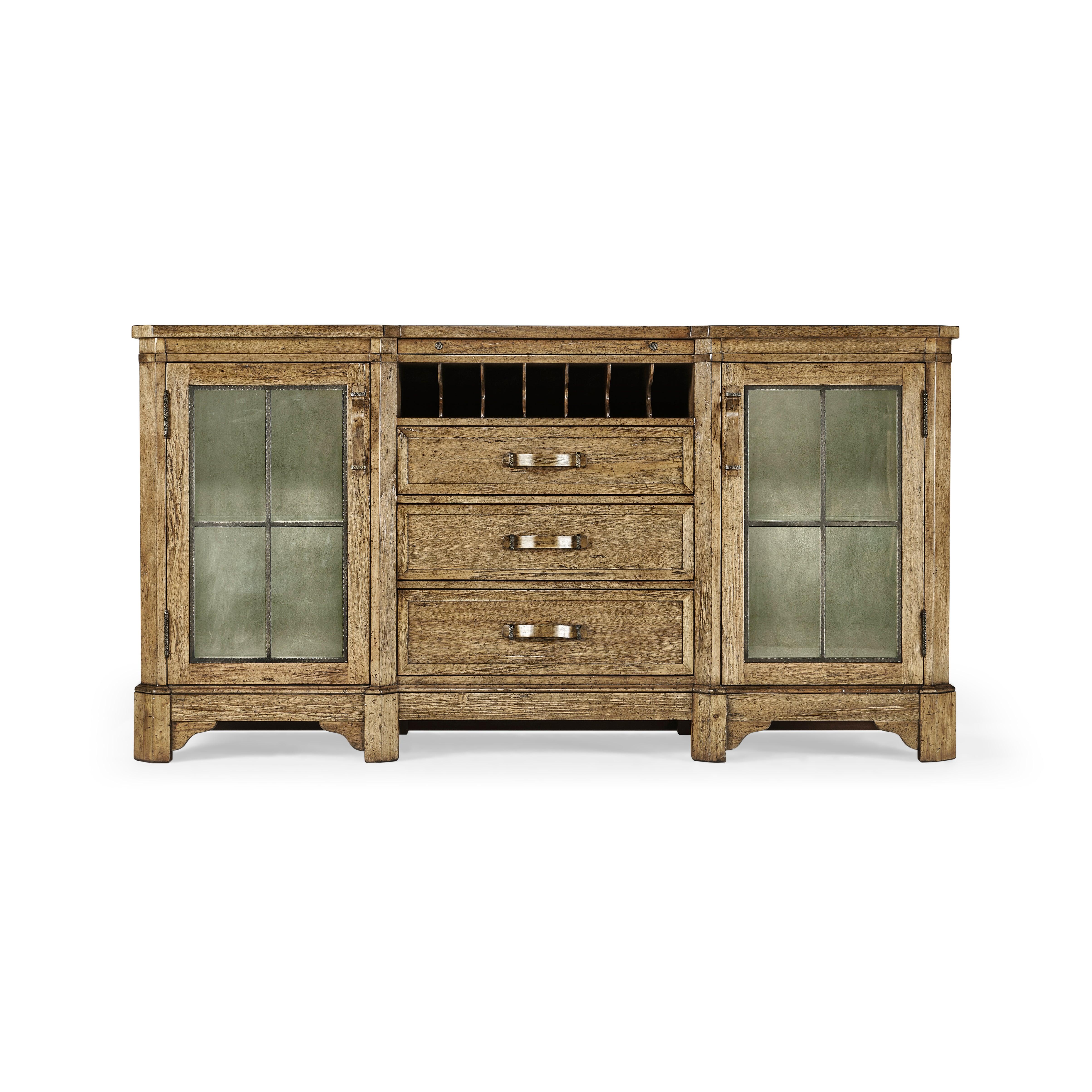 Medium Driftwood Cabinet with Wine Rack - Frankwebs