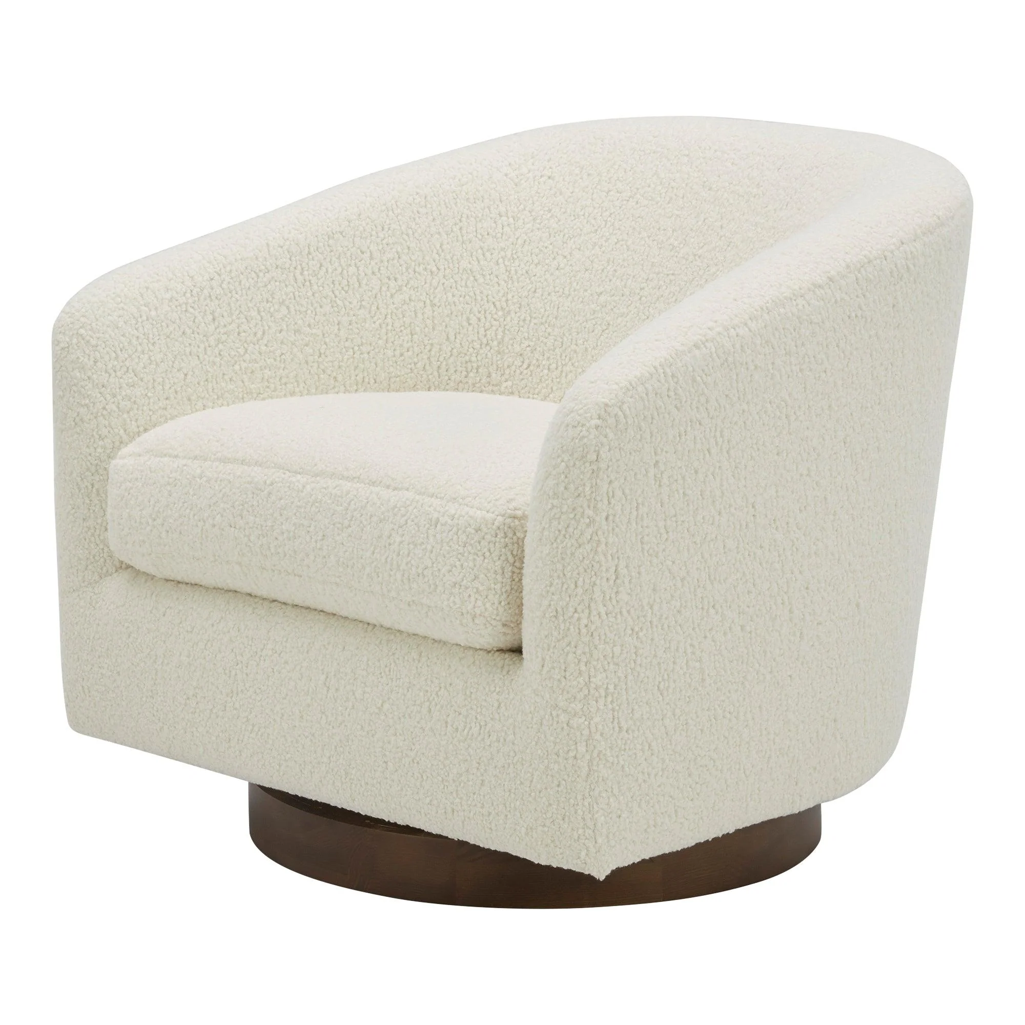 Oscy Swivel Chair Vegan Shearling White - Frankwebs
