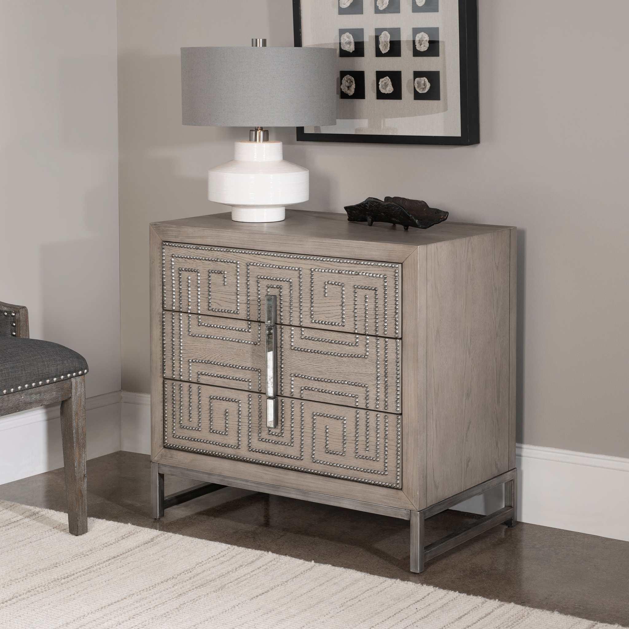 DEVYA GRAY OAK ACCENT DRAWERS - Frankwebs