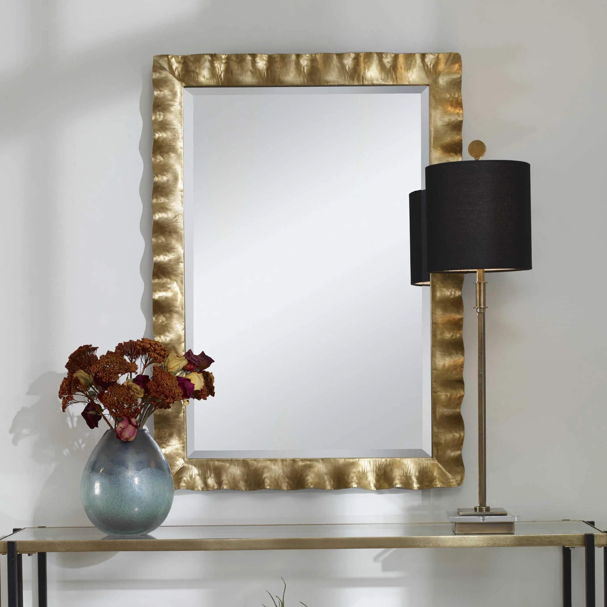 HAYA SCALLOPED GOLD MIRROR - Frankwebs