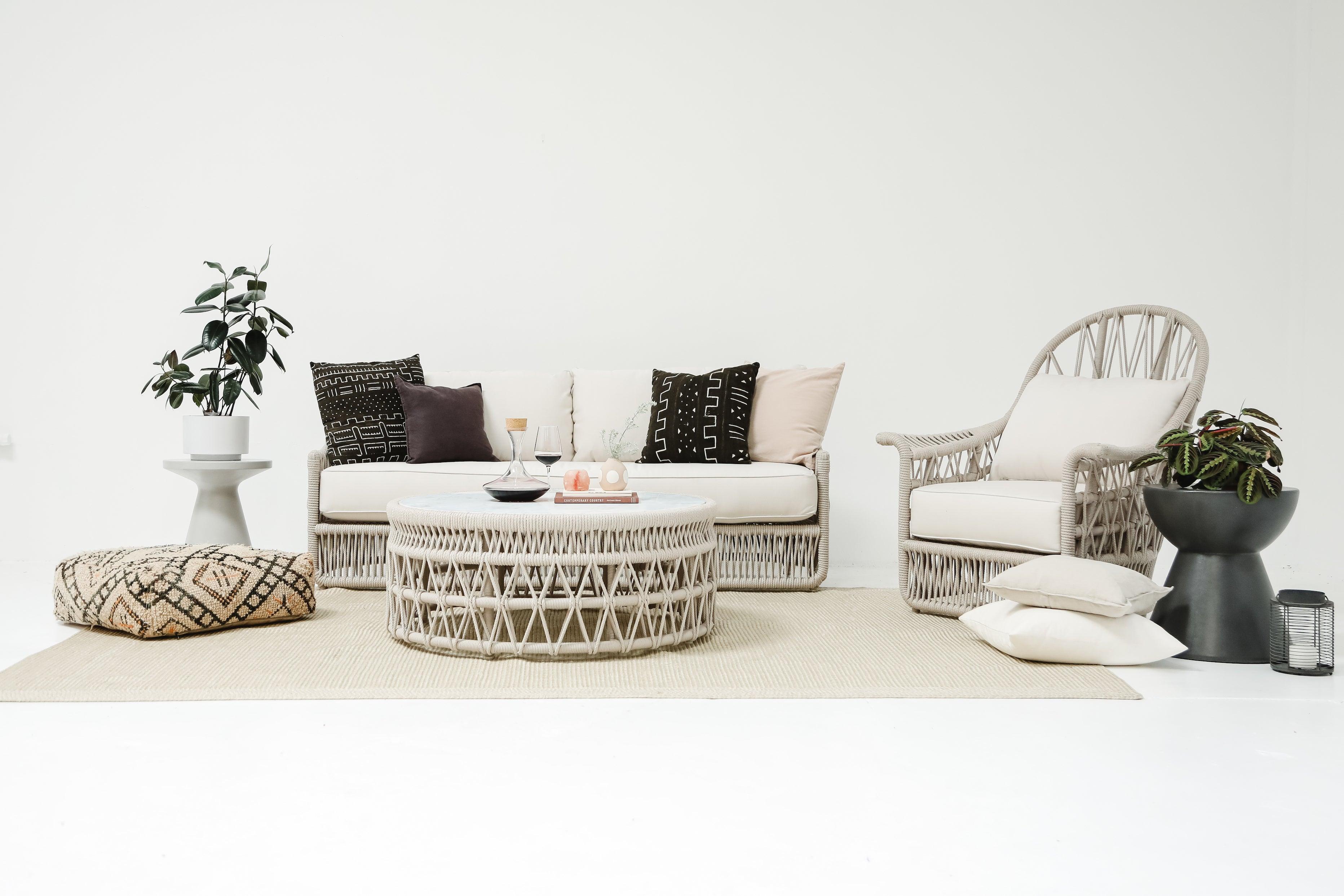 Dana Coffee Table with Honed Carrara Marble Top - Frankwebs