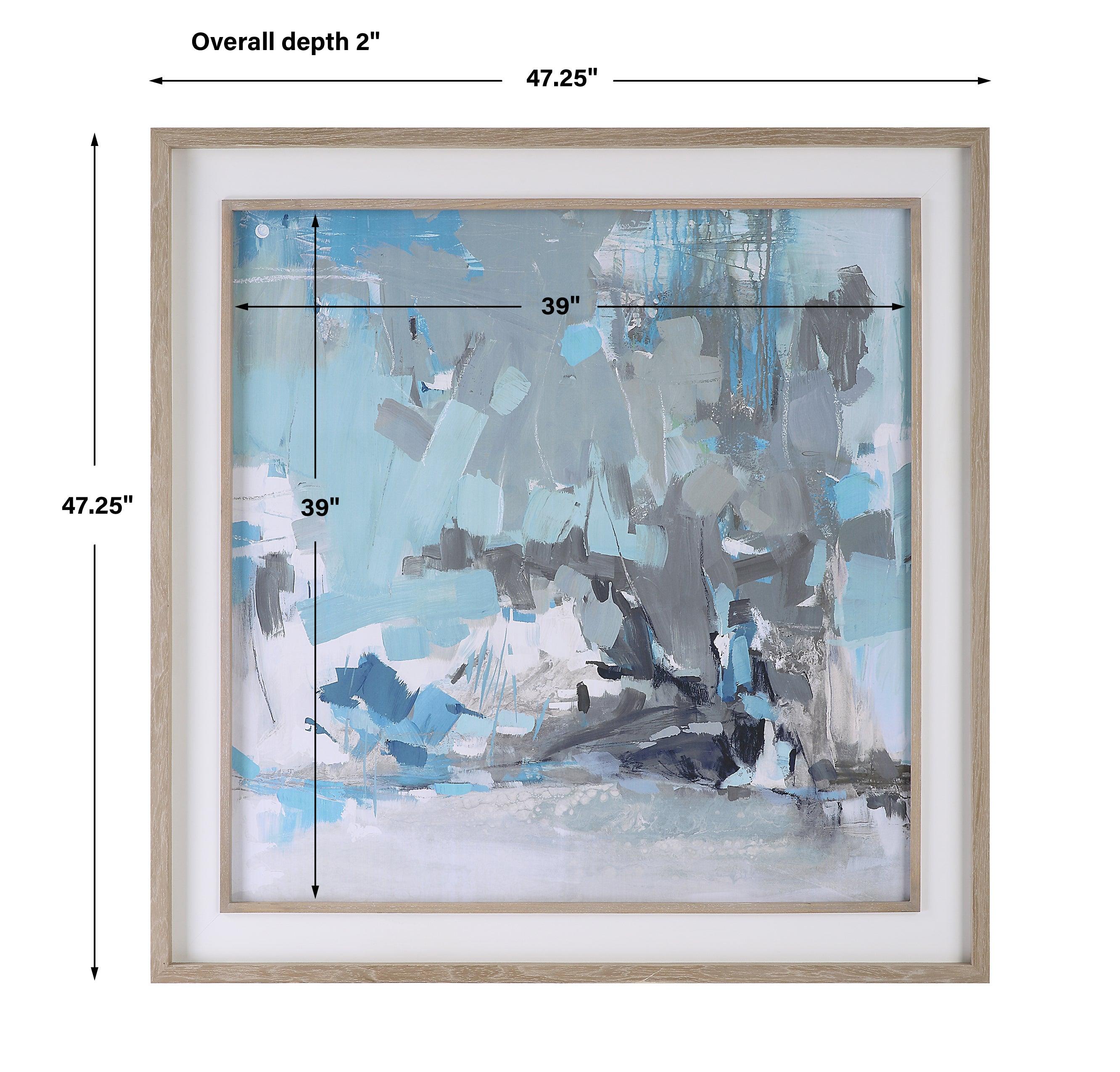 Misty Moonlight Abstract Framed Print - Frankwebs