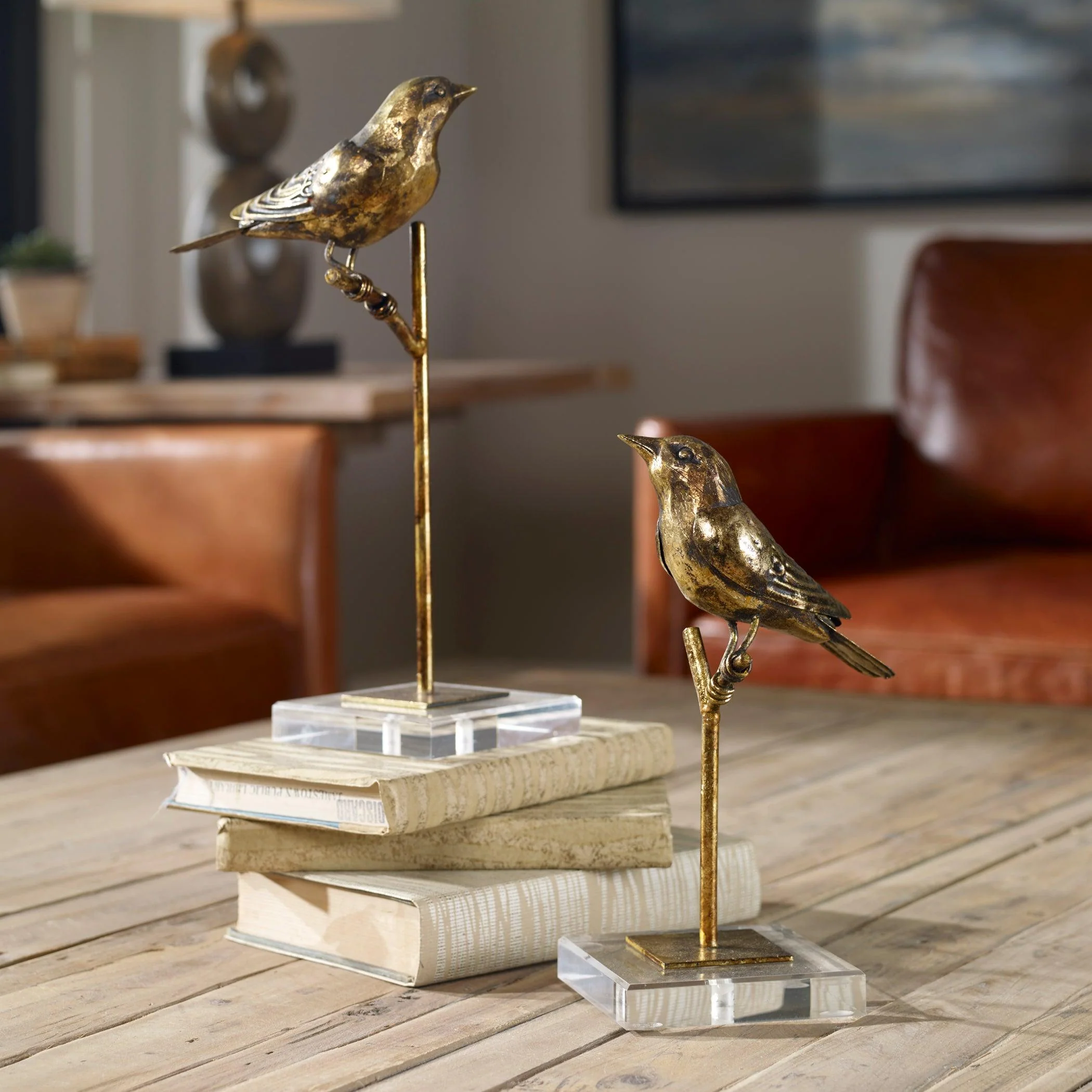 PASSERINES BIRD SCULPTURES SET OF 2 - Frankwebs