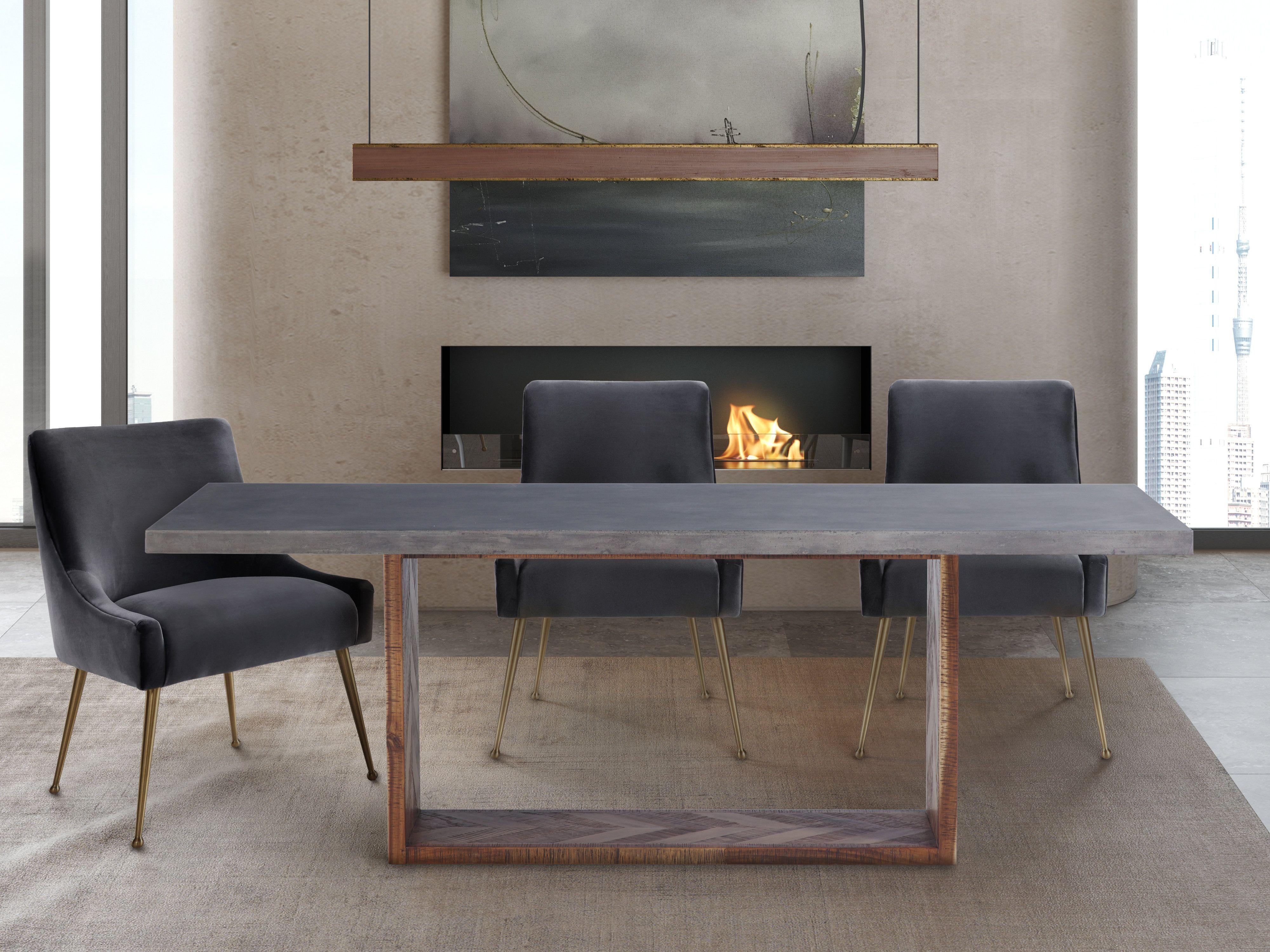 Beatrix Grey Velvet Side Chair - Frankwebs