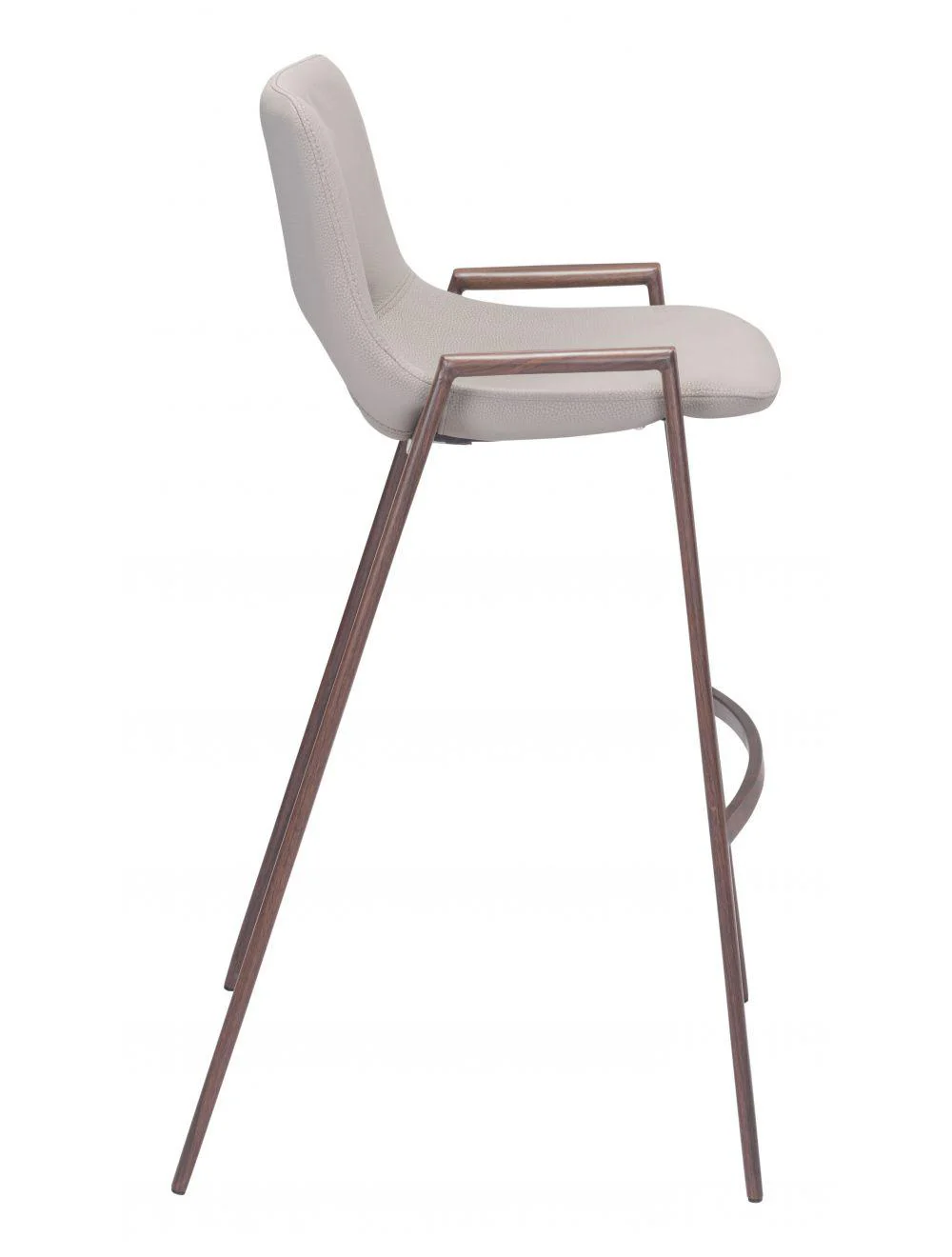 Desi Bar Chair (Set of 2) Beige & Walnut - Frankwebs