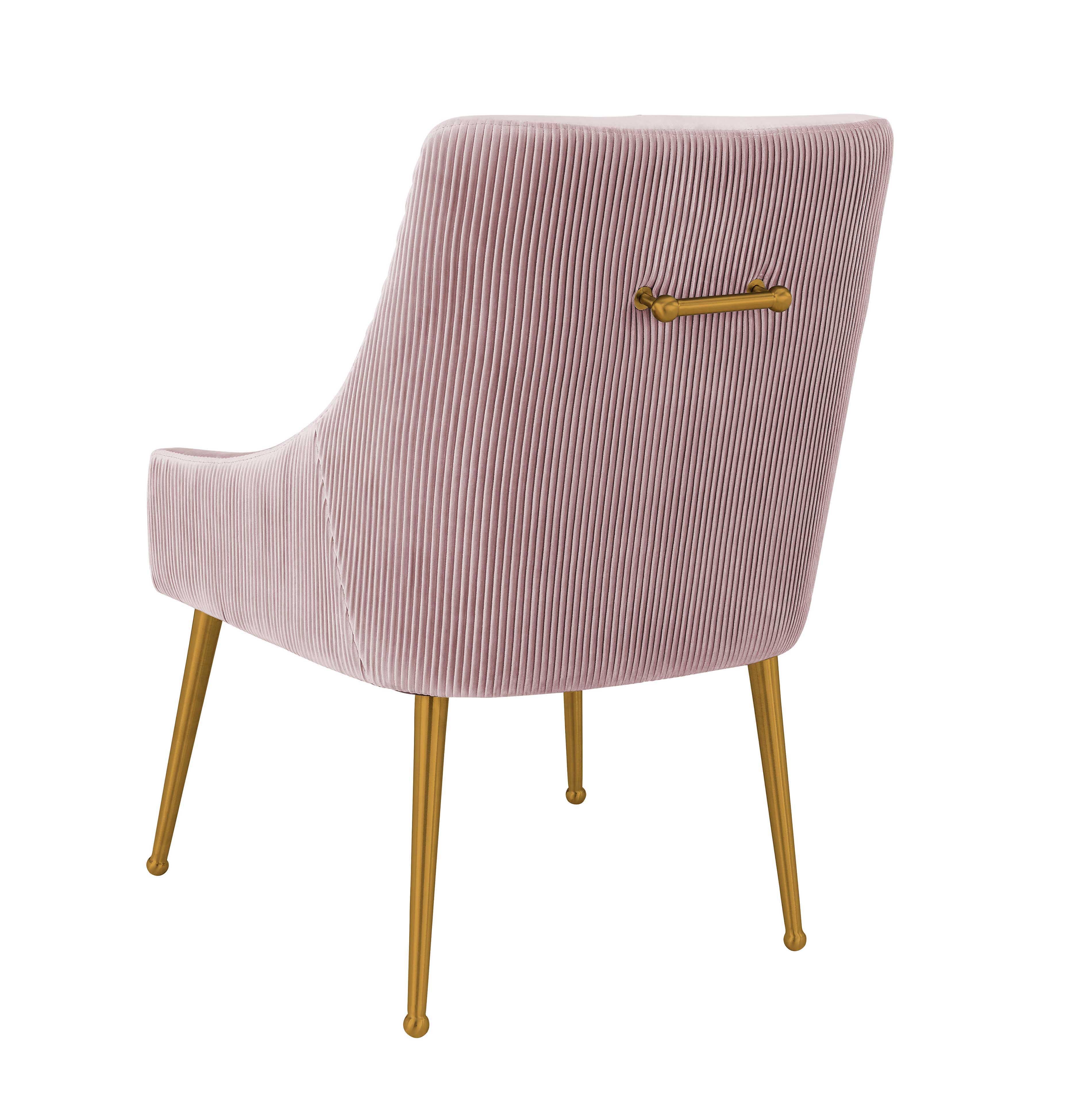 Beatrix Pleated Mauve Velvet Side Chair - Frankwebs