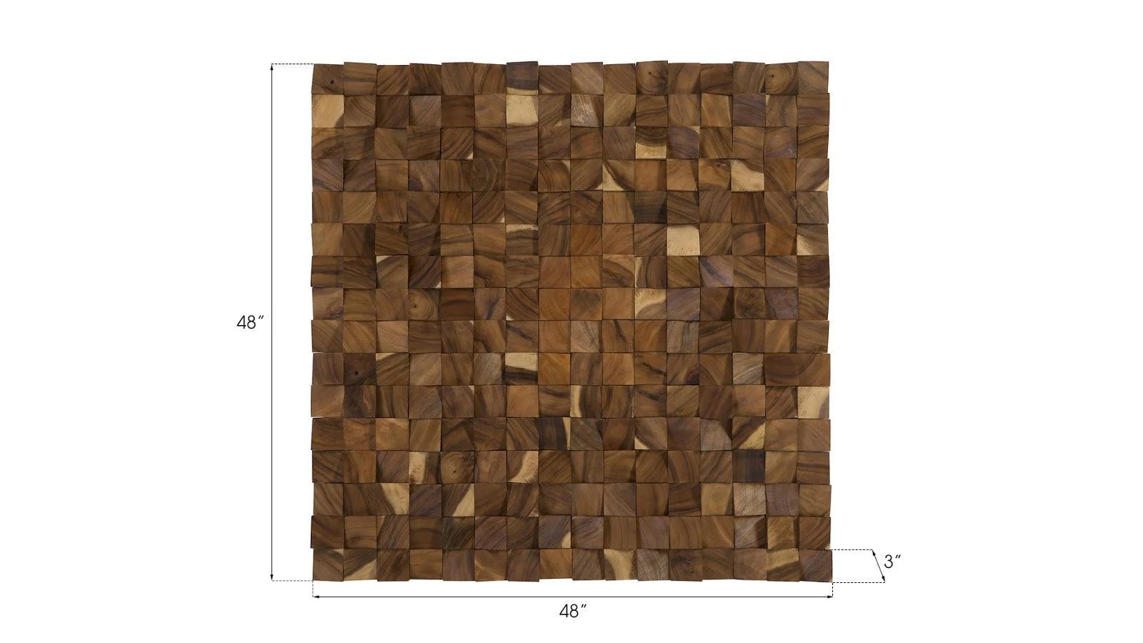 Blocks Wall Art, Chamcha Wood, Natural, LG - Frankwebs