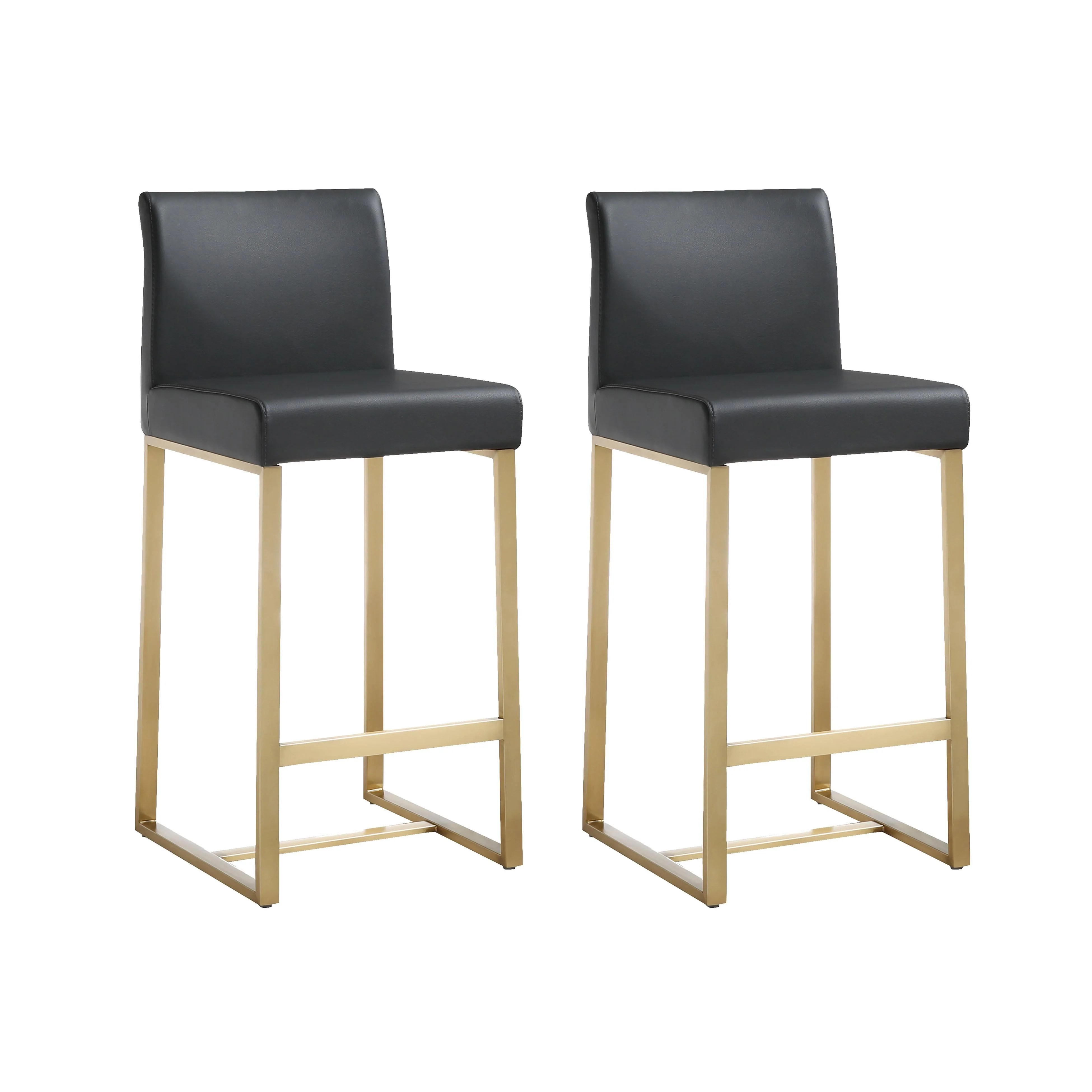 Denmark Black Gold Steel Counter Stool (Set of 2) - Frankwebs