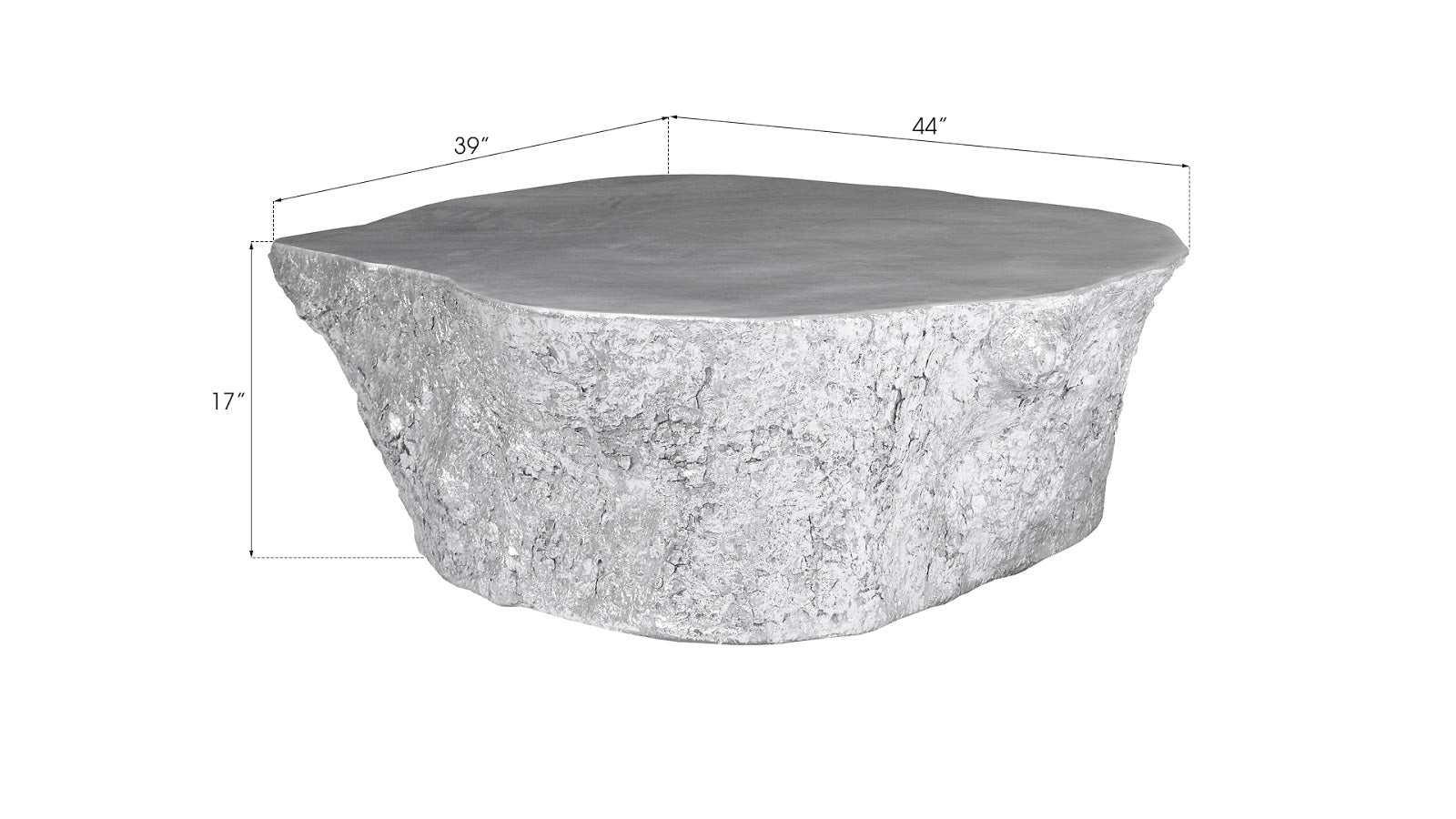 Bark Coffee Table, Silver Leaf - Frankwebs