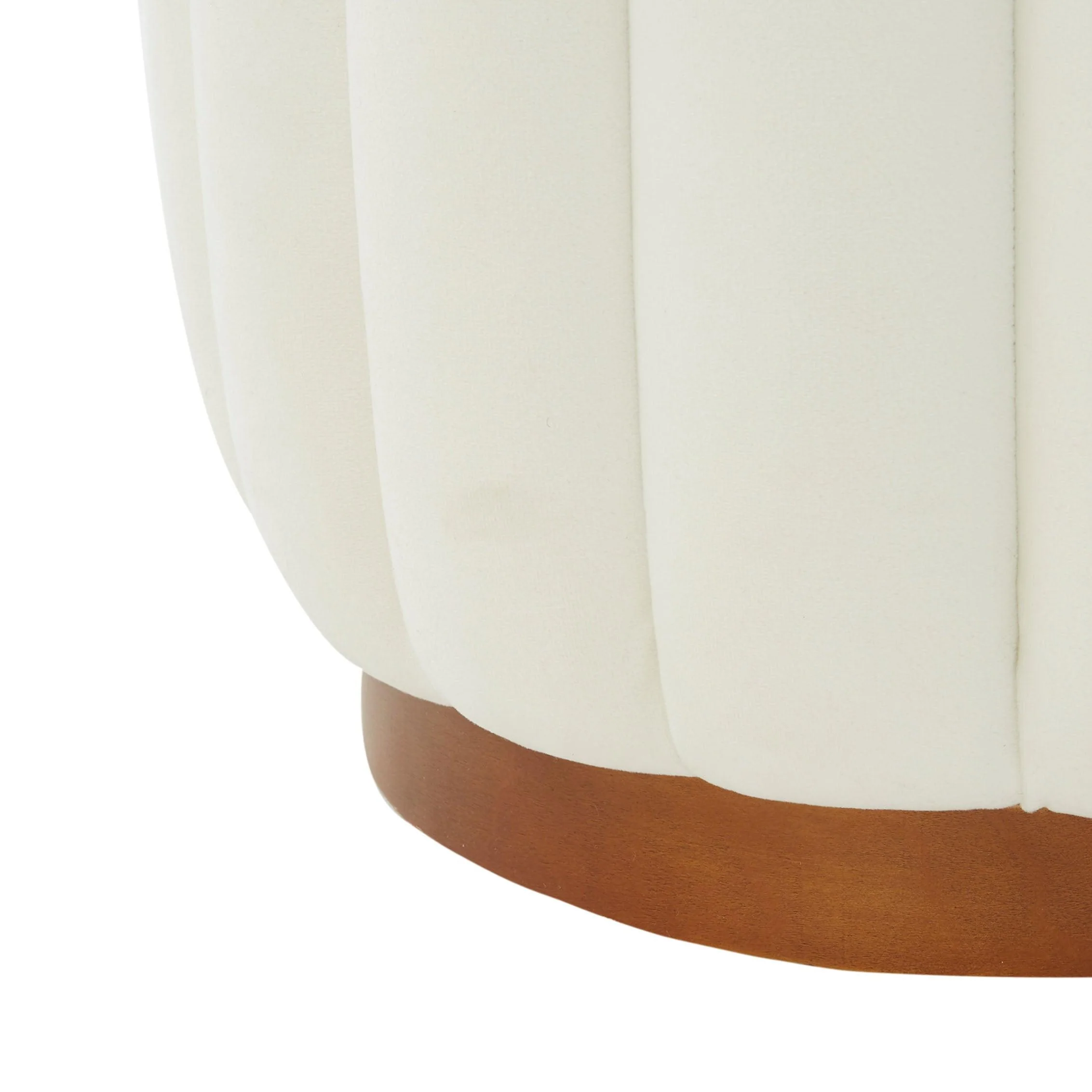 SHERRIE ROUND CHANNEL TUFTED OTTOMAN - Frankwebs