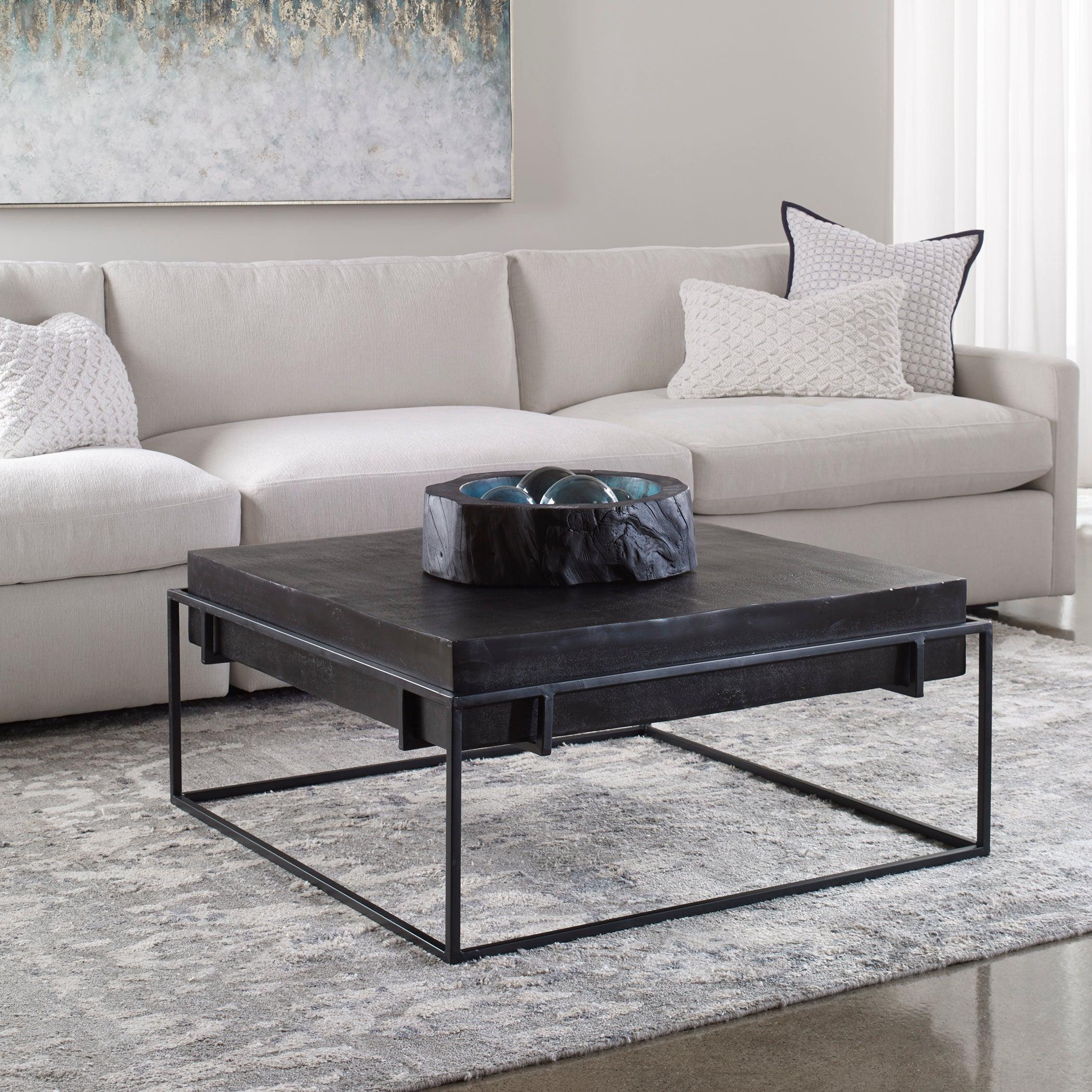 TELONE MODERN BLACK COFFEE TABLE - Frankwebs