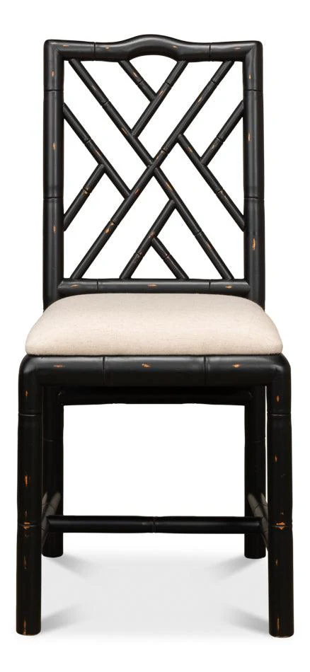 Brighton Bamboo Side Chair Black - Set of 2 - Frankwebs