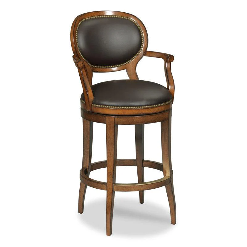 Oval Back Swivel Bar Stool - Frankwebs