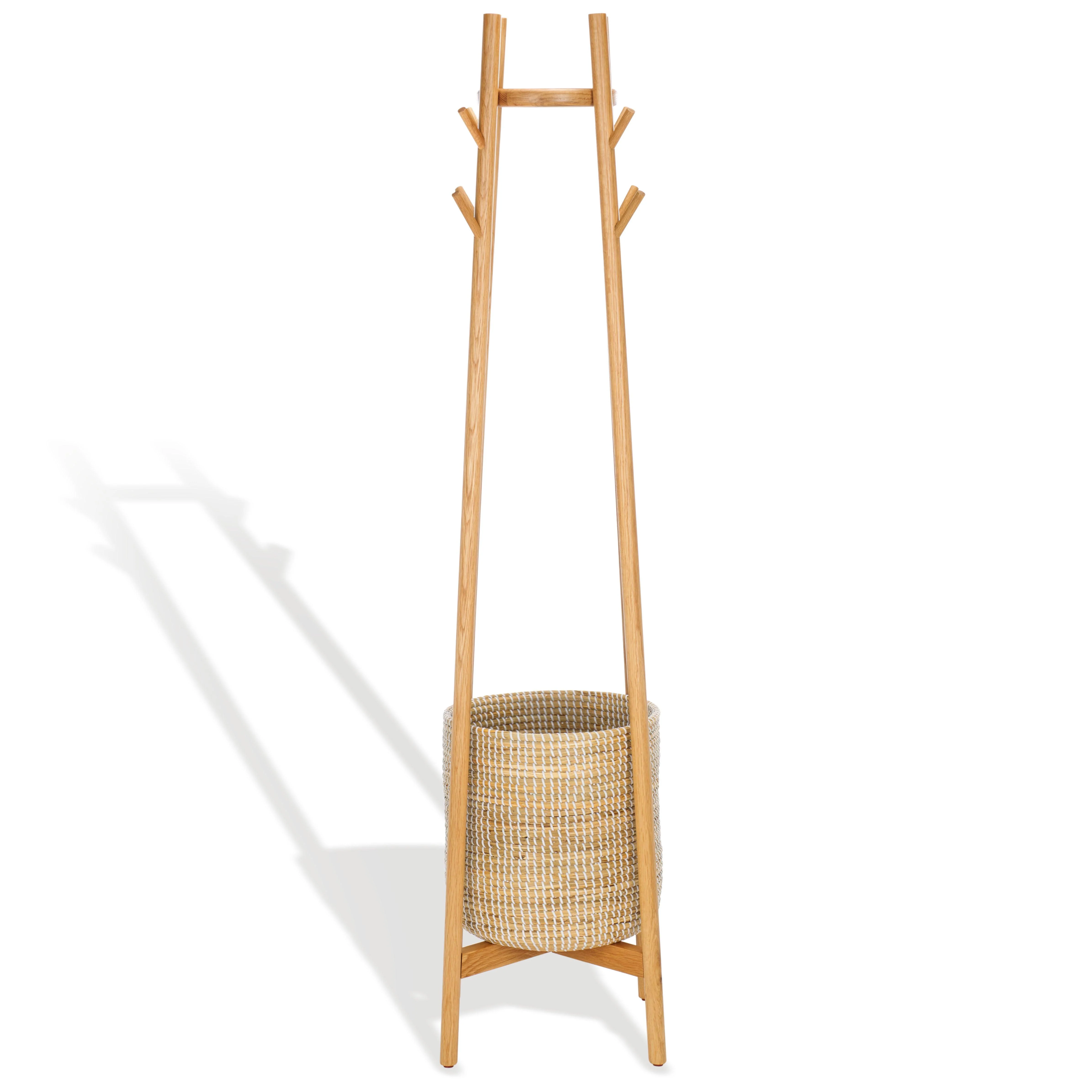 ABELLINA COAT RACK WITH STORAGE BASKET - Frankwebs