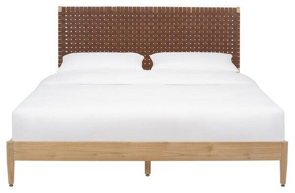 CASSITY LEATHER HEADBOARD BED - Frankwebs
