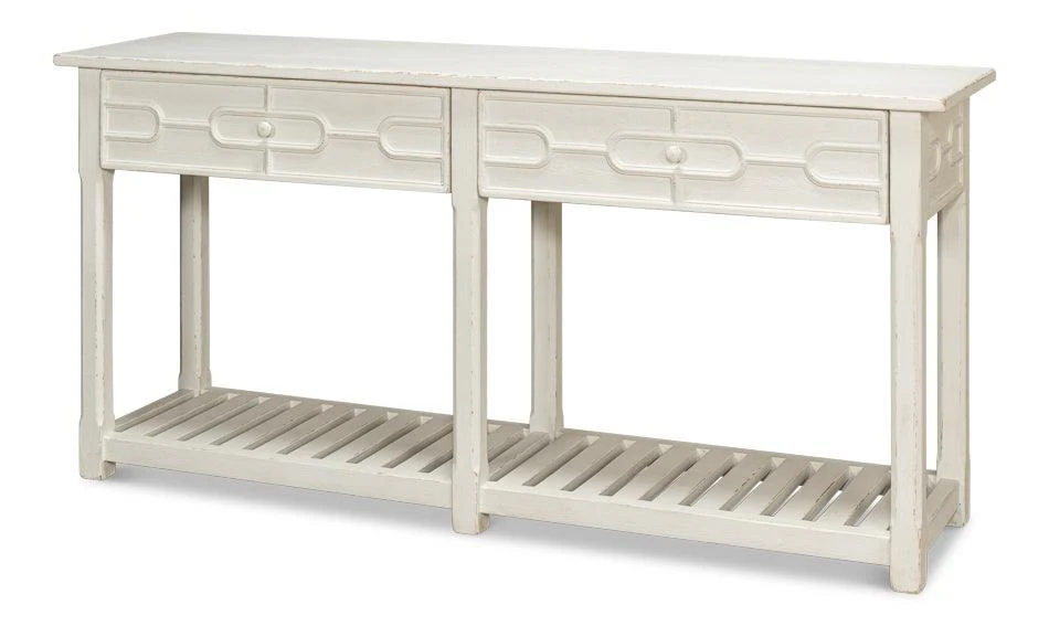 Isla Console Table - Antique White - Frankwebs