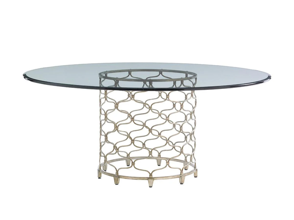 Laurel Canyon Bollinger Round Dining Table With 72 Inch Glass Top - Frankwebs