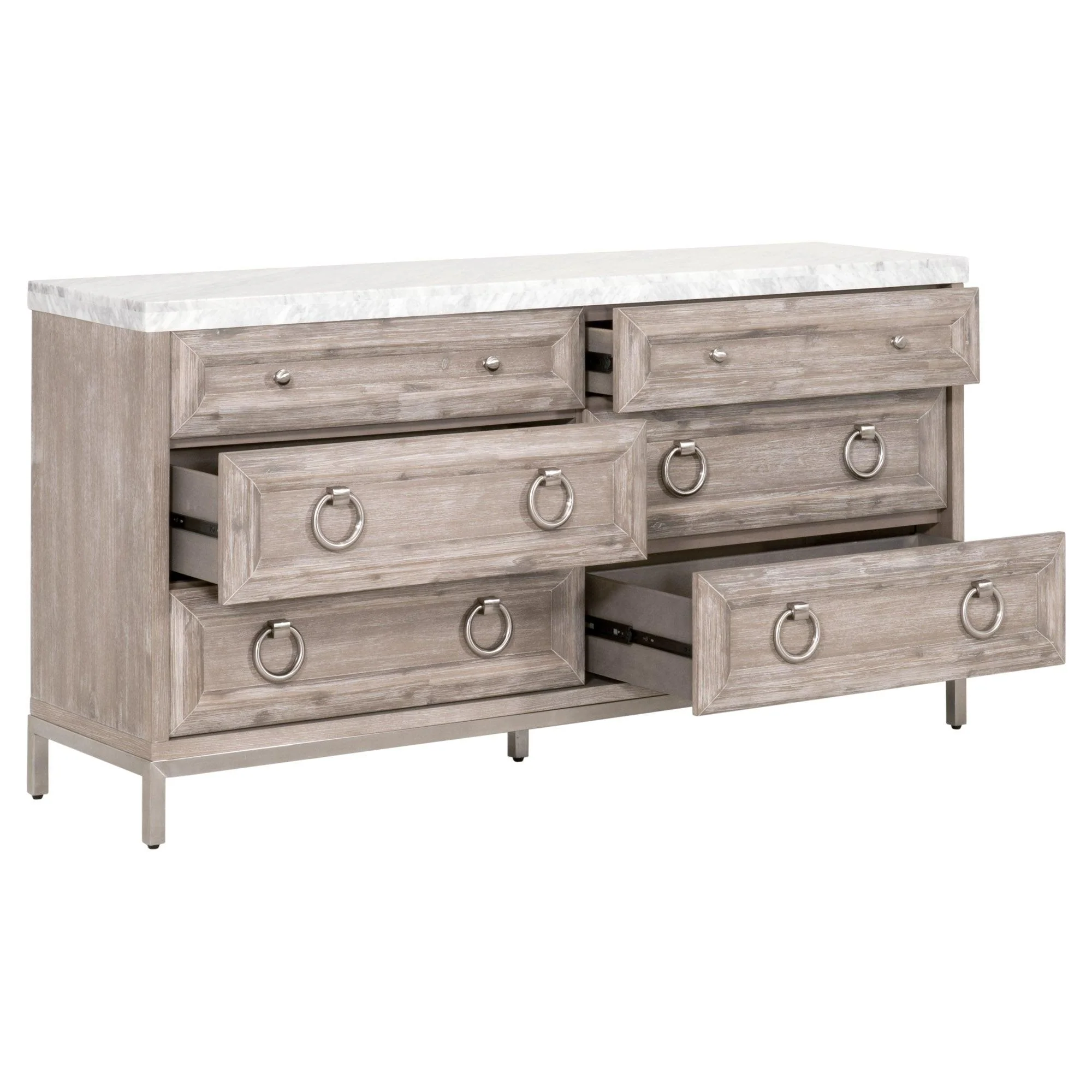 Azure Carrera 6-Drawer Double Dresser - Frankwebs