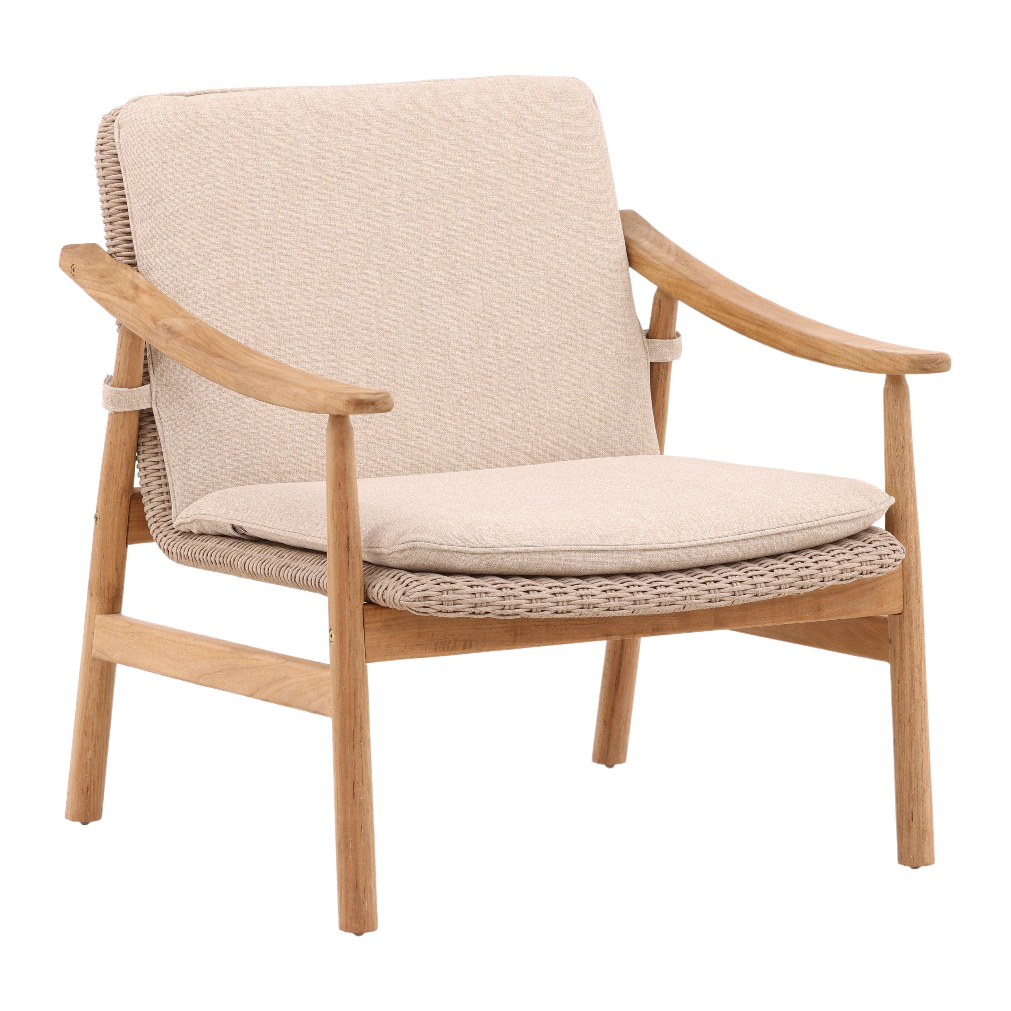 Wesley Outdoor Occasional Chair Beige - Frankwebs