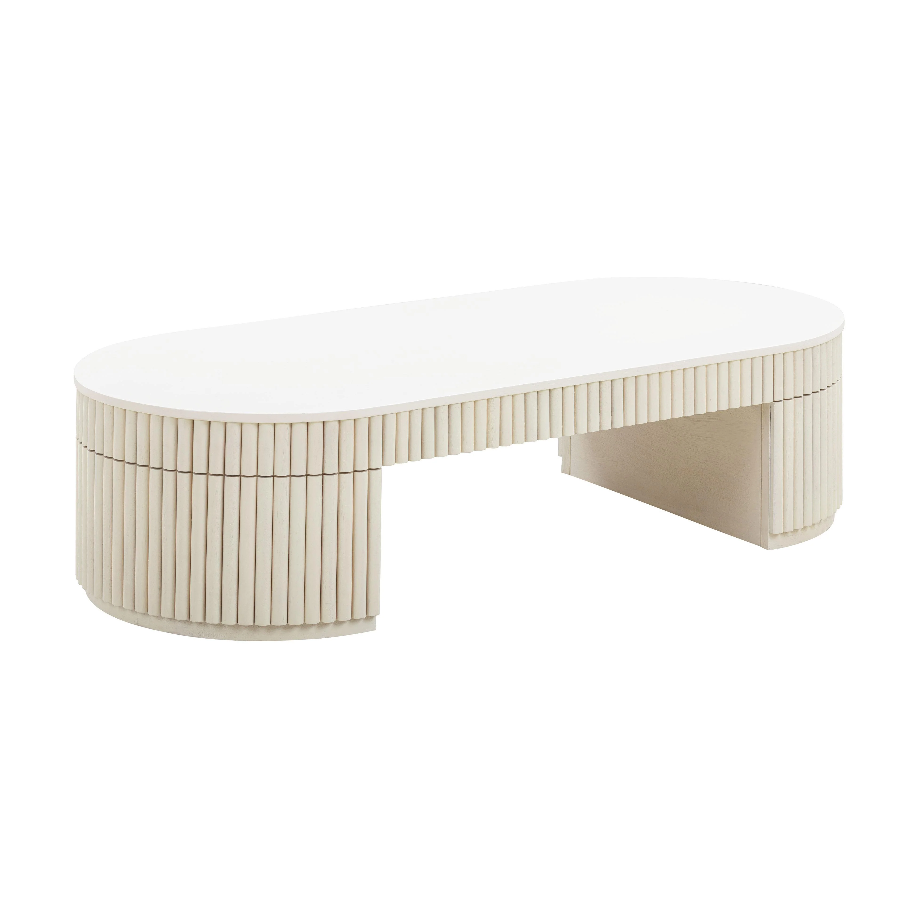 Bella Cream Oval Coffee Table - Frankwebs