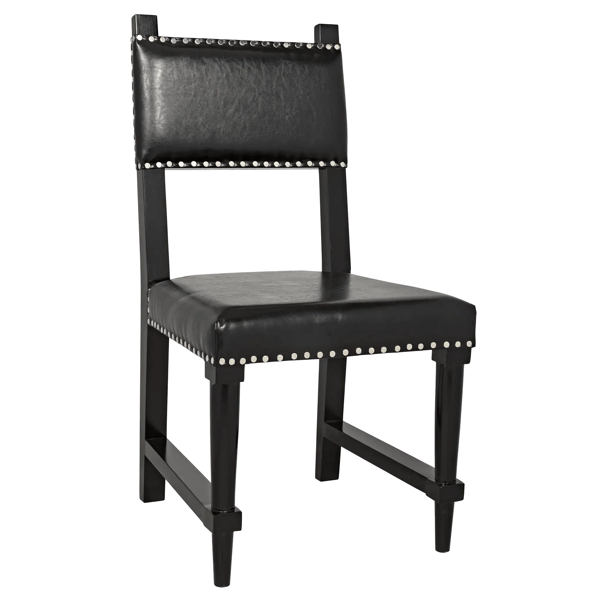 Kerouac Chair with Leather, Distressed Black - Frankwebs