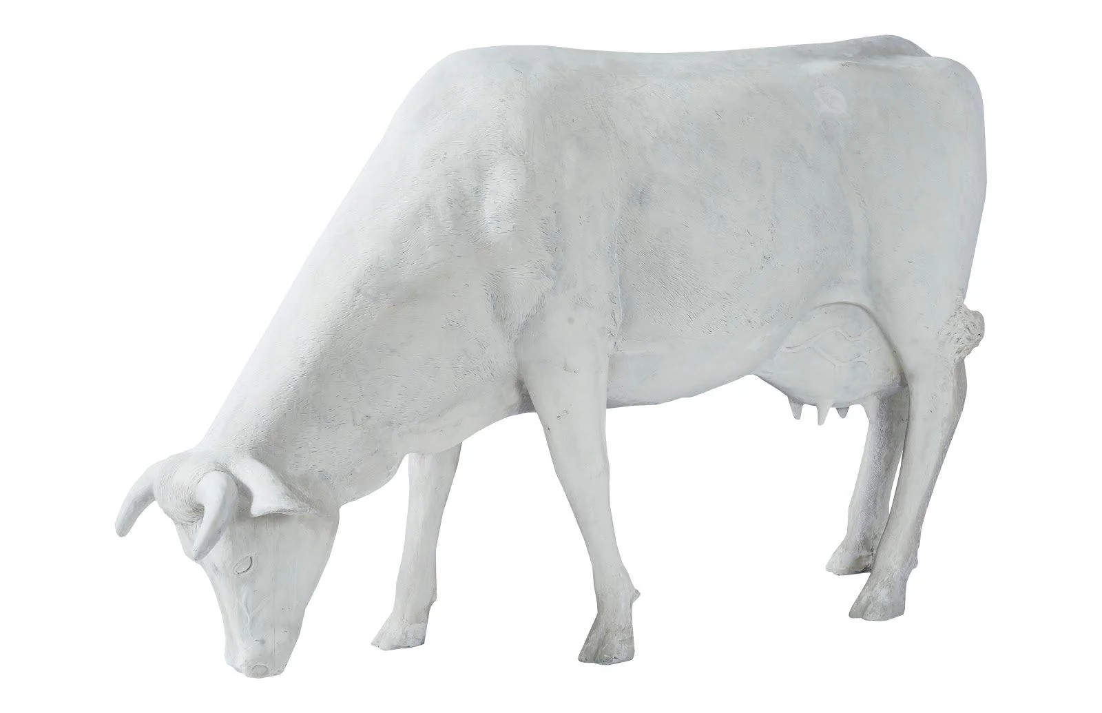 Life Size Cow, Grazing, Off White - Frankwebs