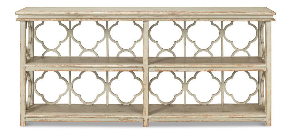 Quatrefoil Bookshelf Console Table - Frankwebs