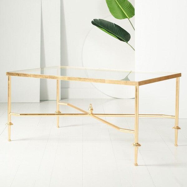 DEVI GOLD LEAF COFFEE TABLE - Frankwebs
