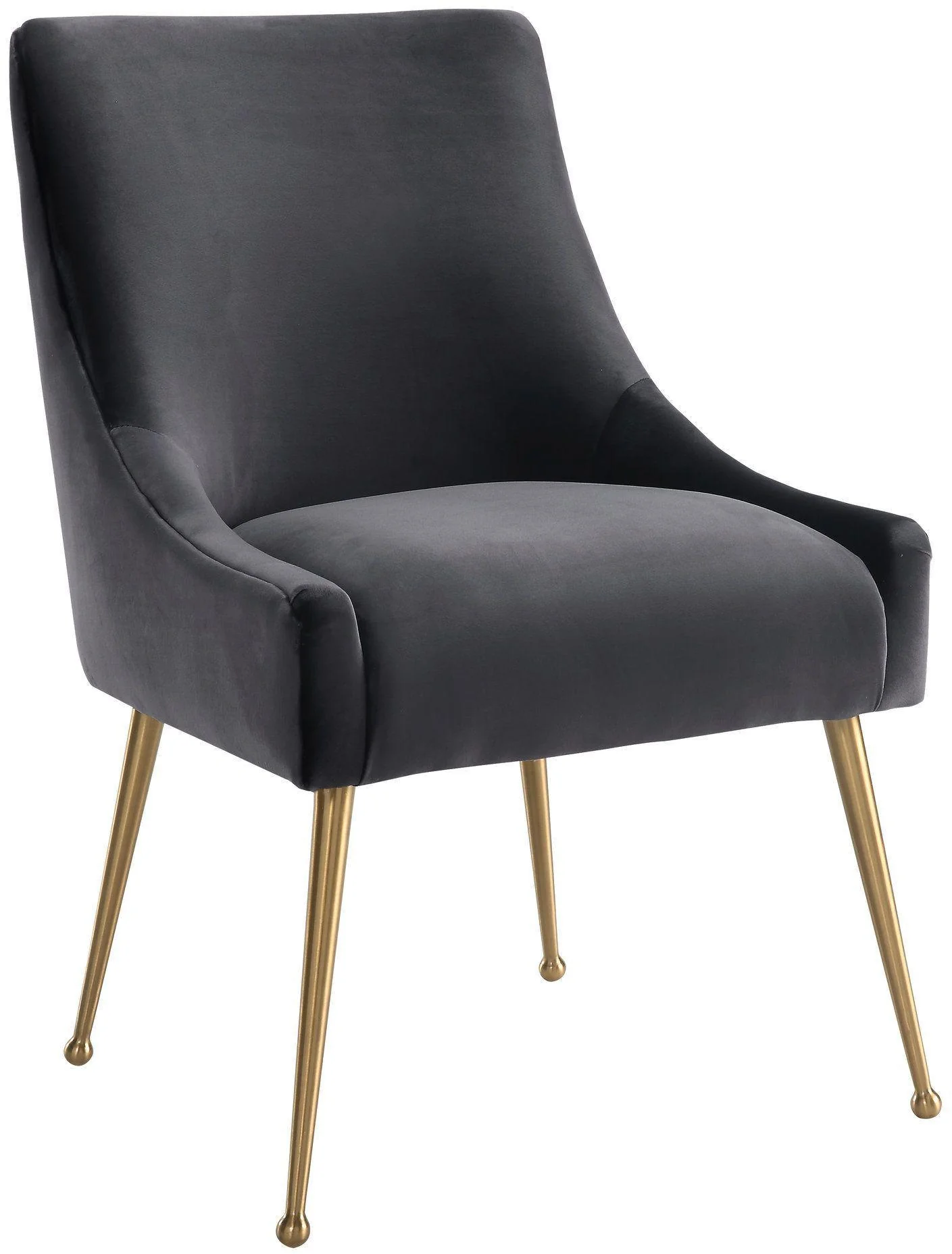 Beatrix Grey Velvet Side Chair - Frankwebs