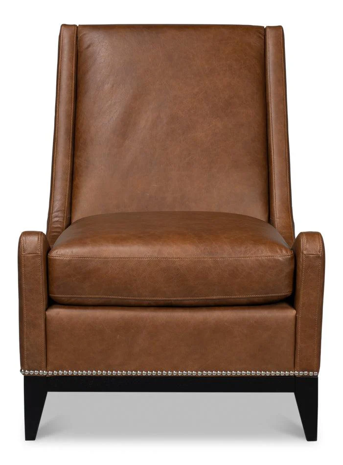 Brandy Accent Chair In Distilled Leather - Frankwebs