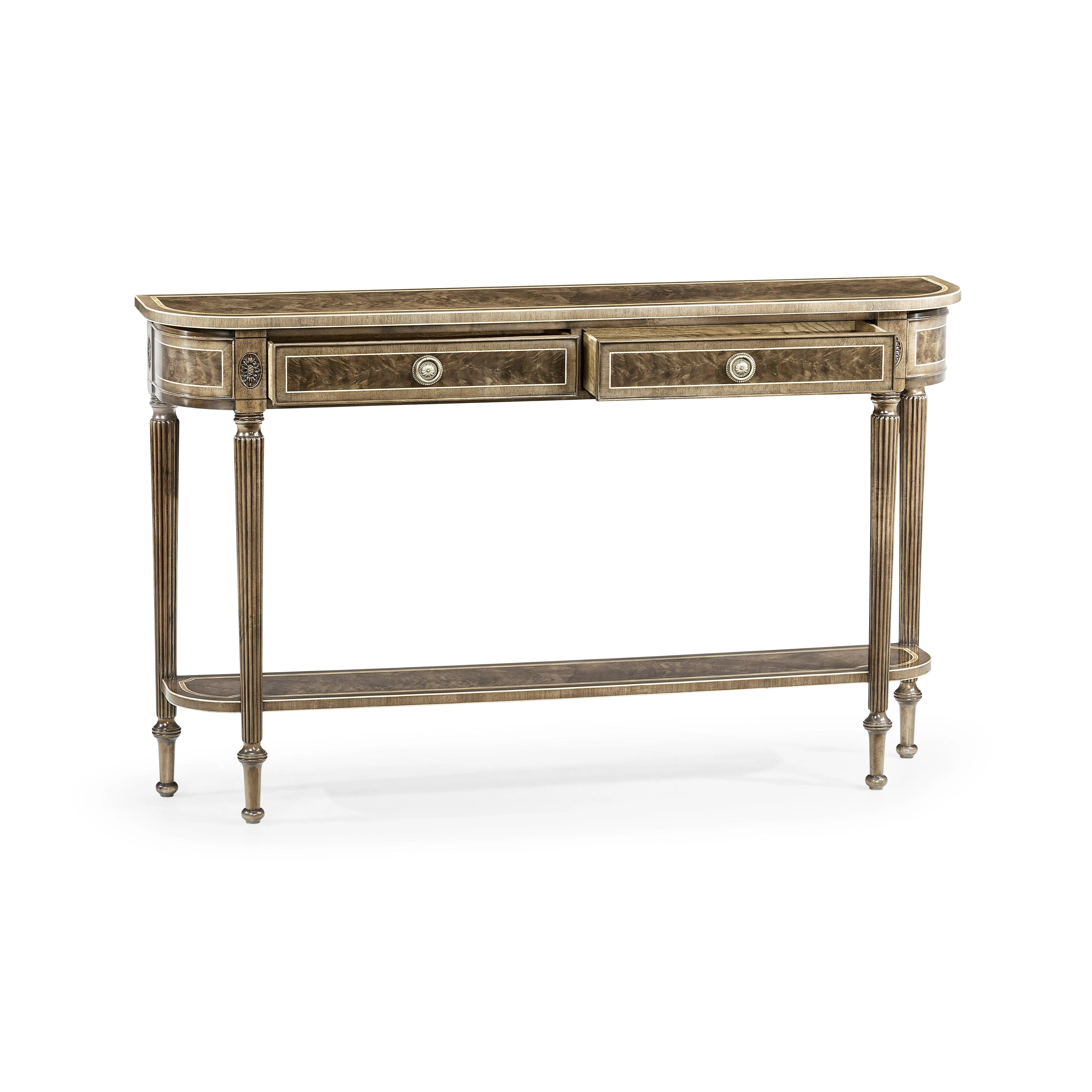 Buckingham Classic Regency Style Bleached Mahogany Console Table - Frankwebs