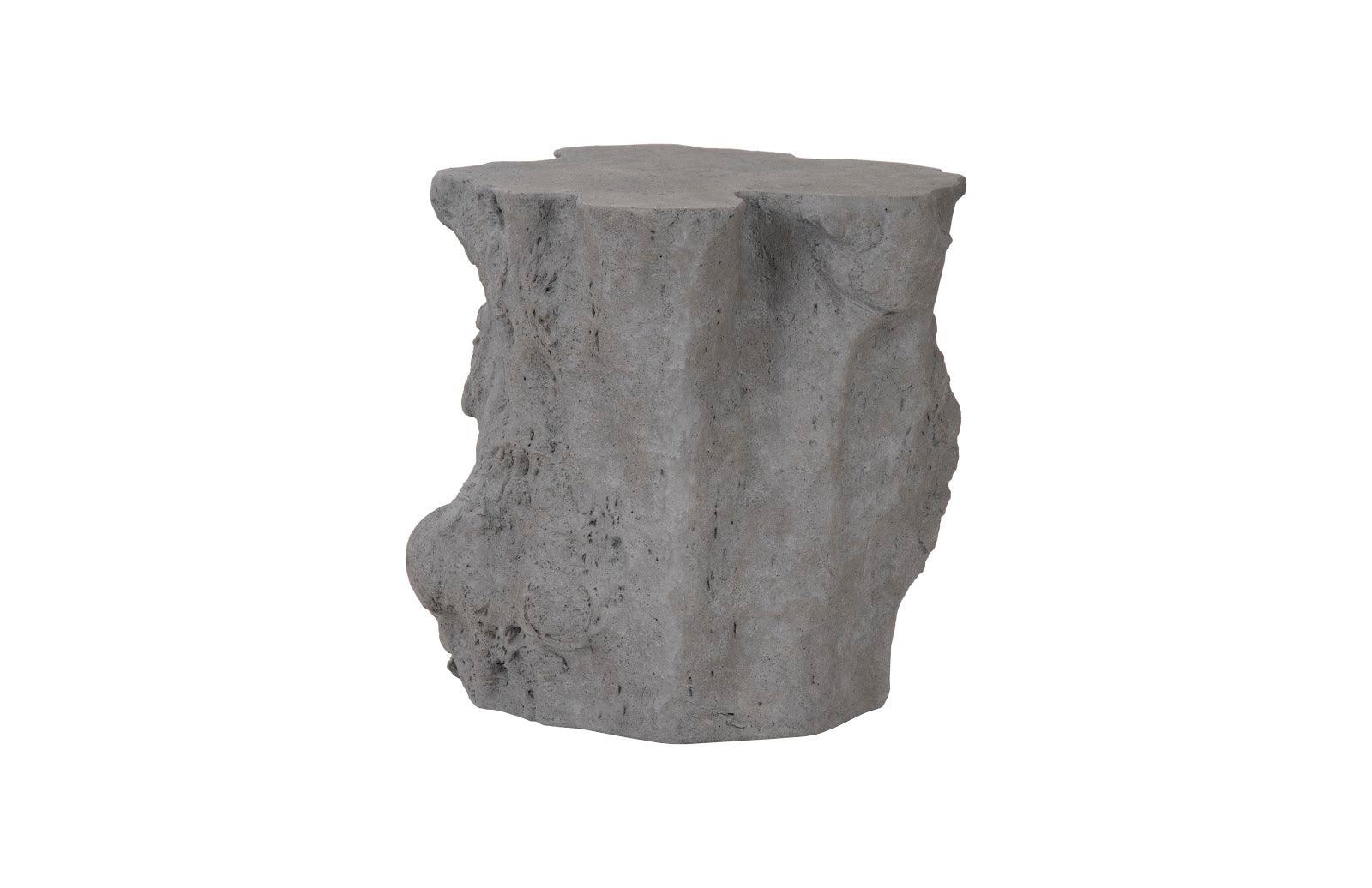 Log Side Table, Charcoal Stone - Frankwebs