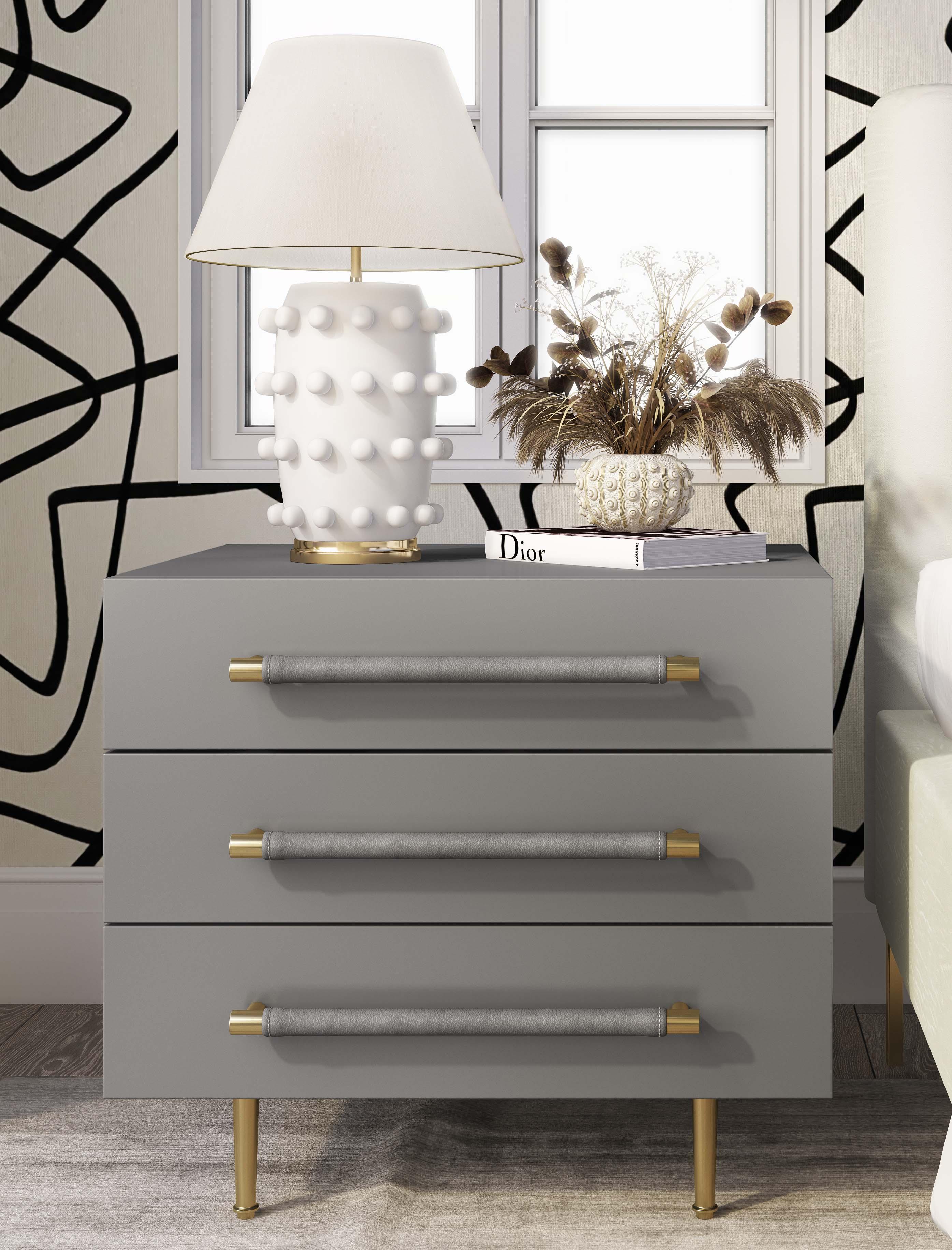 Trident Grey Nightstand - Frankwebs