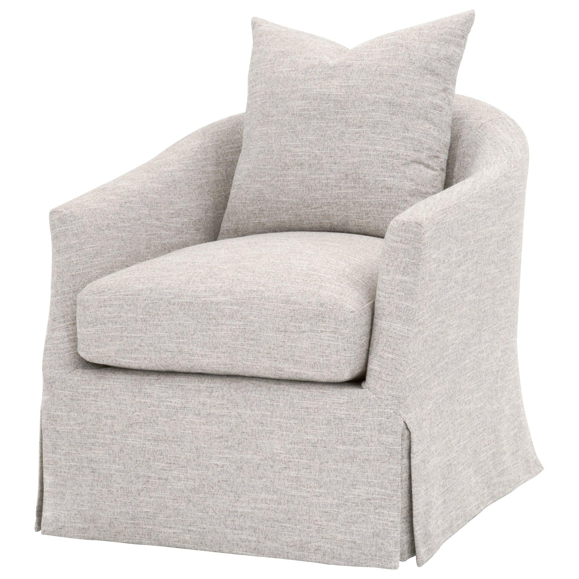 Faye Slipcover Swivel Club Chair - Frankwebs