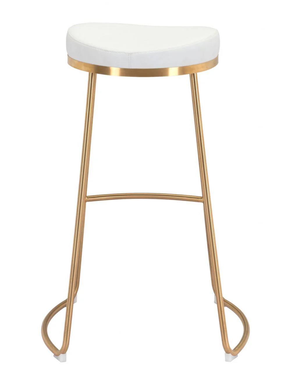 Bree Barstool (Set of 2) White & Gold - Frankwebs