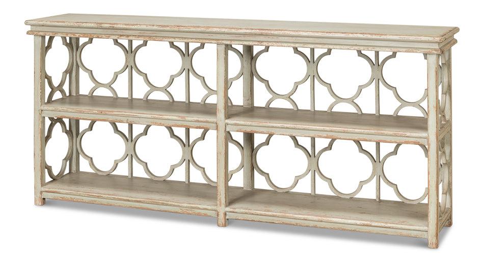 Quatrefoil Bookshelf Console Table - Frankwebs