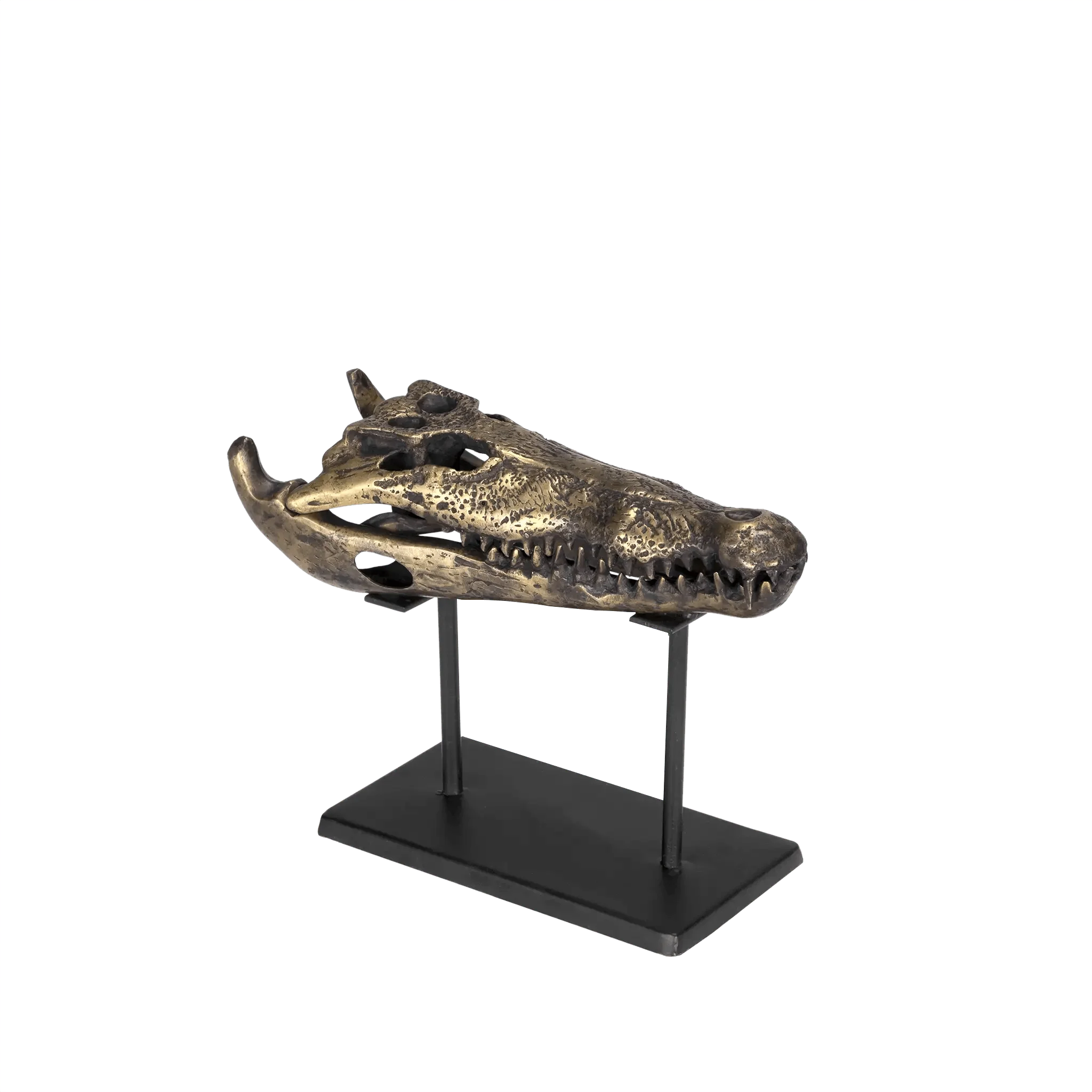 Brass Alligator On Stand, Small - Frankwebs