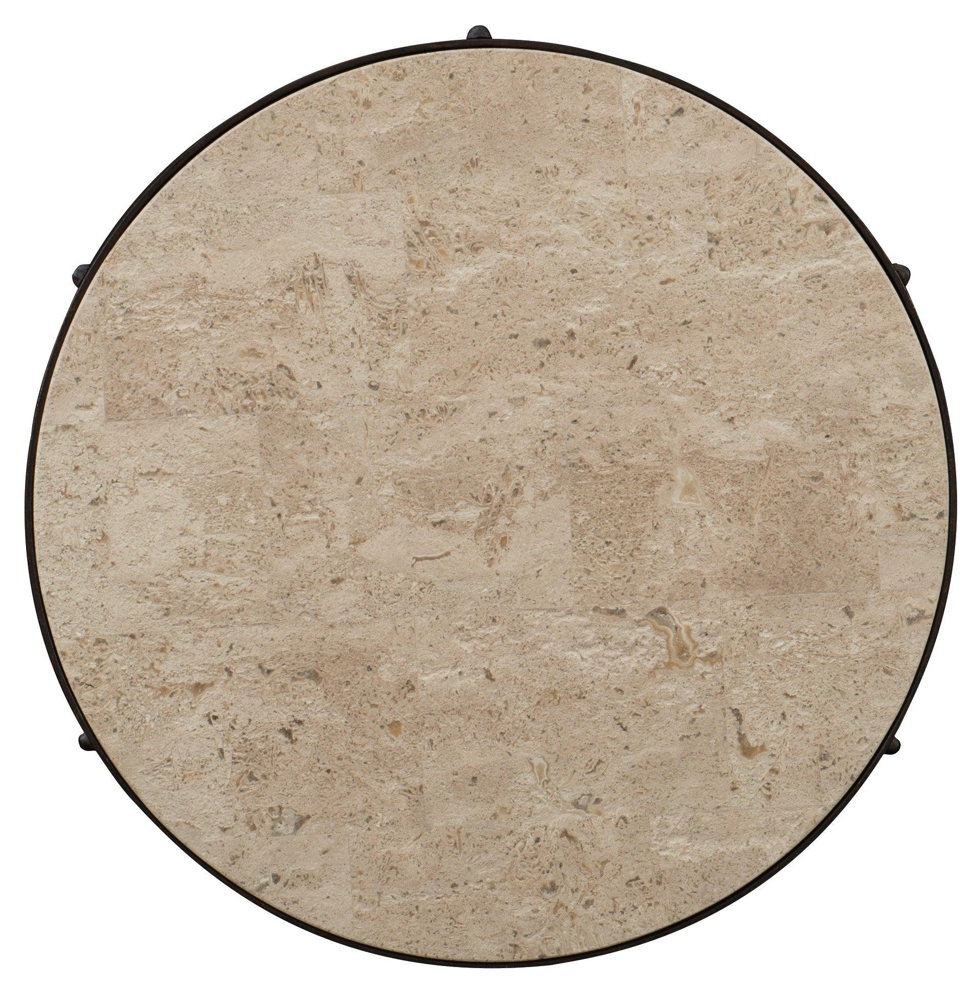 Luckenbach Metal and Stone End Table - Frankwebs