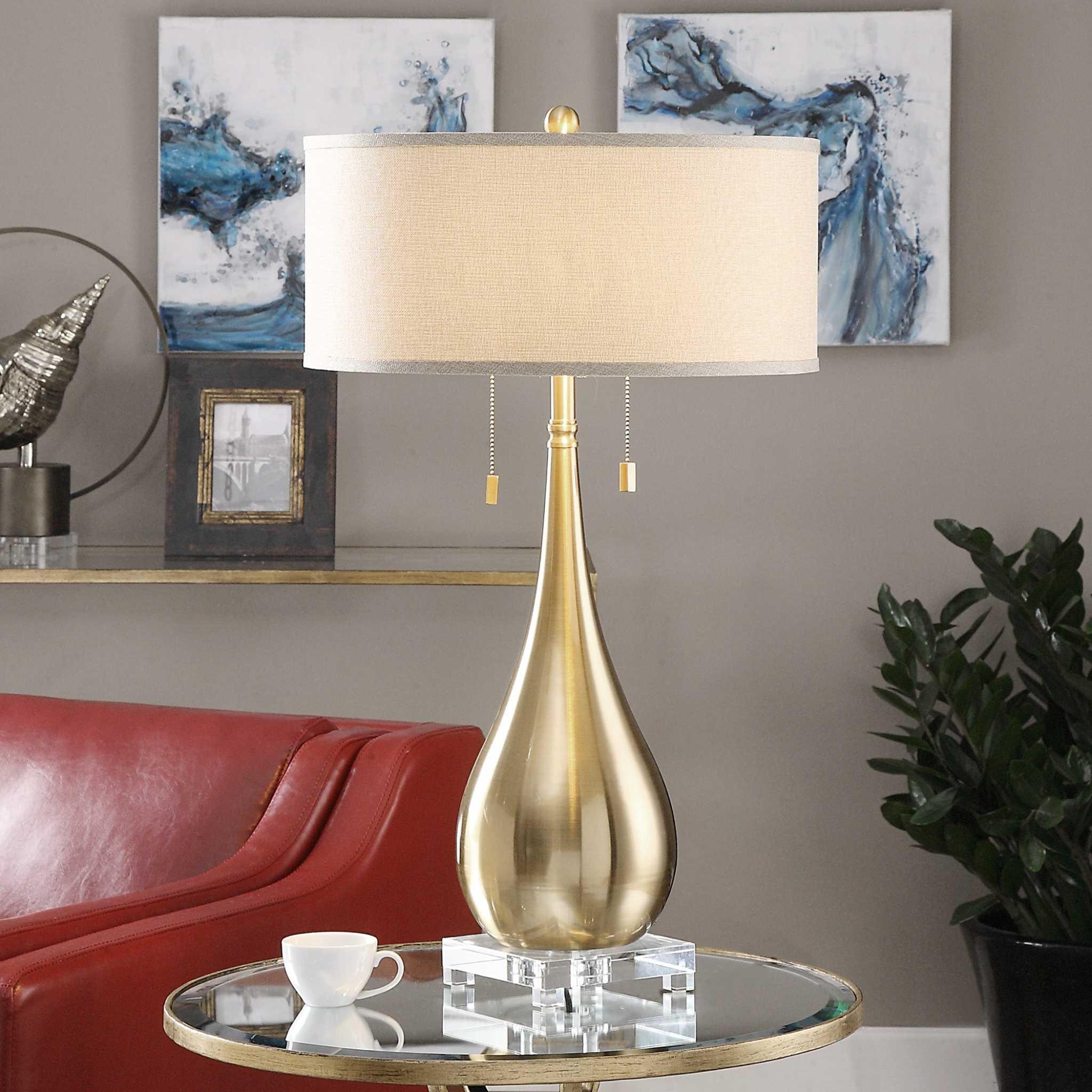 Lagrima Brushed Brass Lamp - Frankwebs
