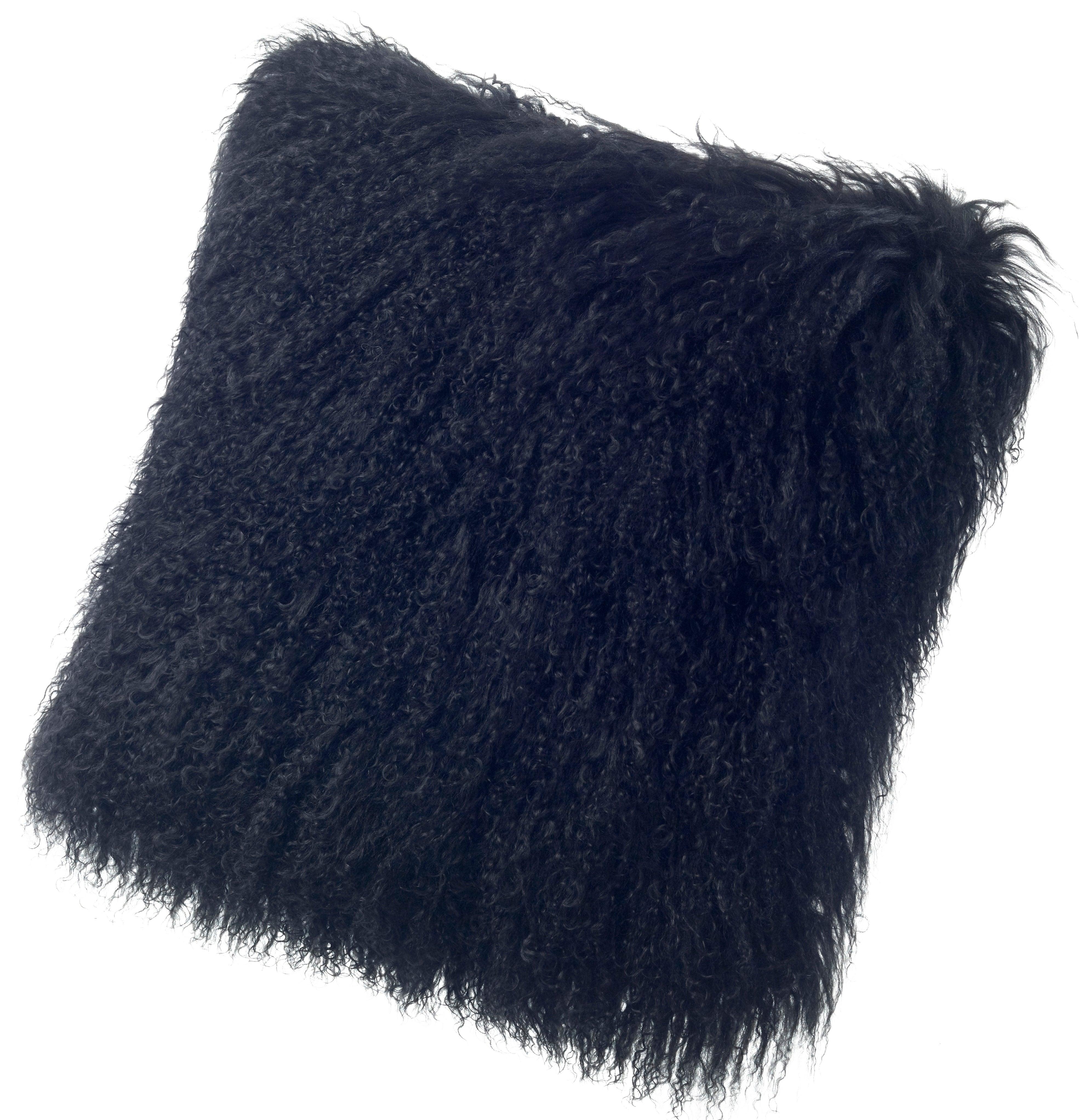 Longwool Tibetan Lamb Square Cushion - Frankwebs