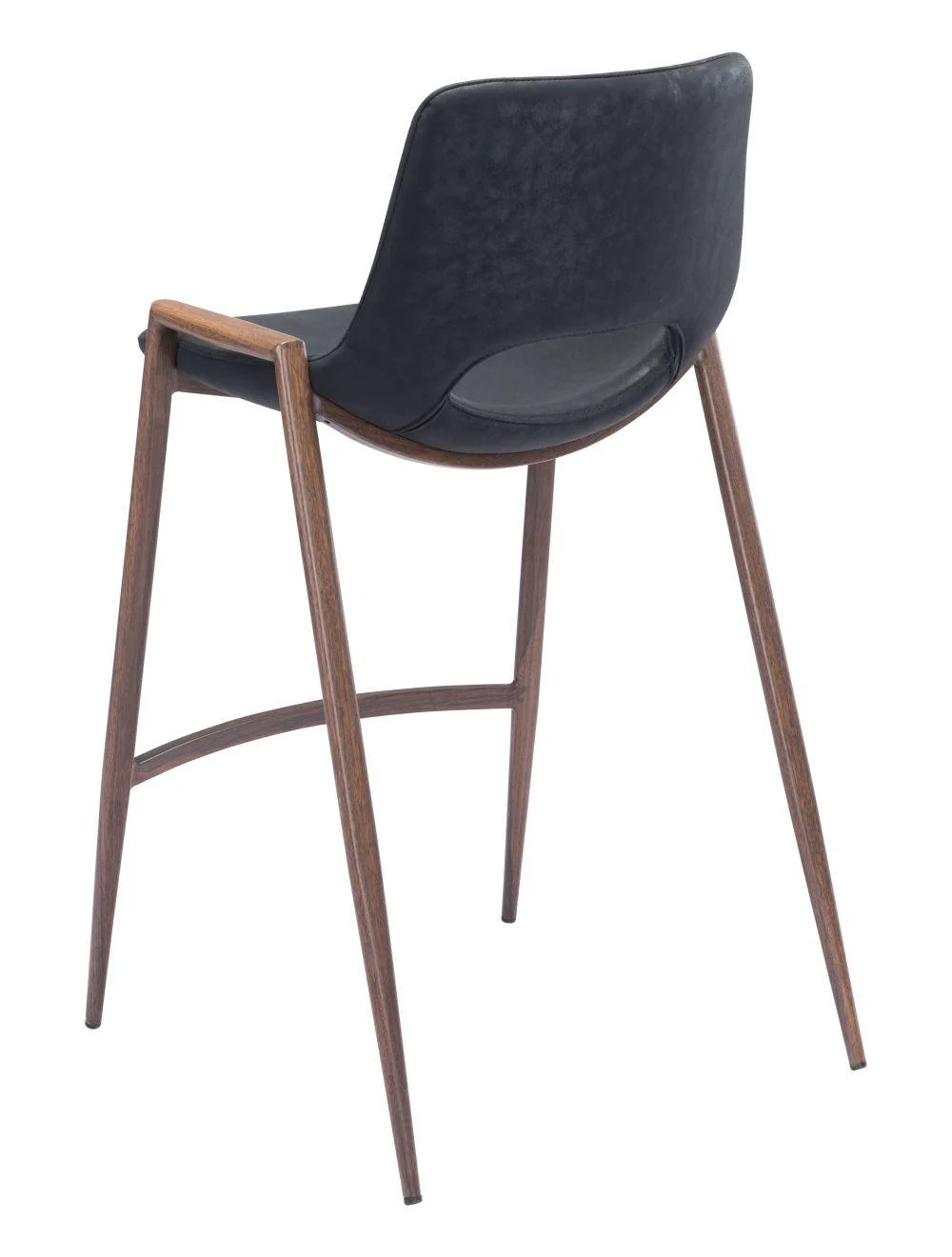 Desi Counter Chair (Set of 2) Black & Walnut - Frankwebs