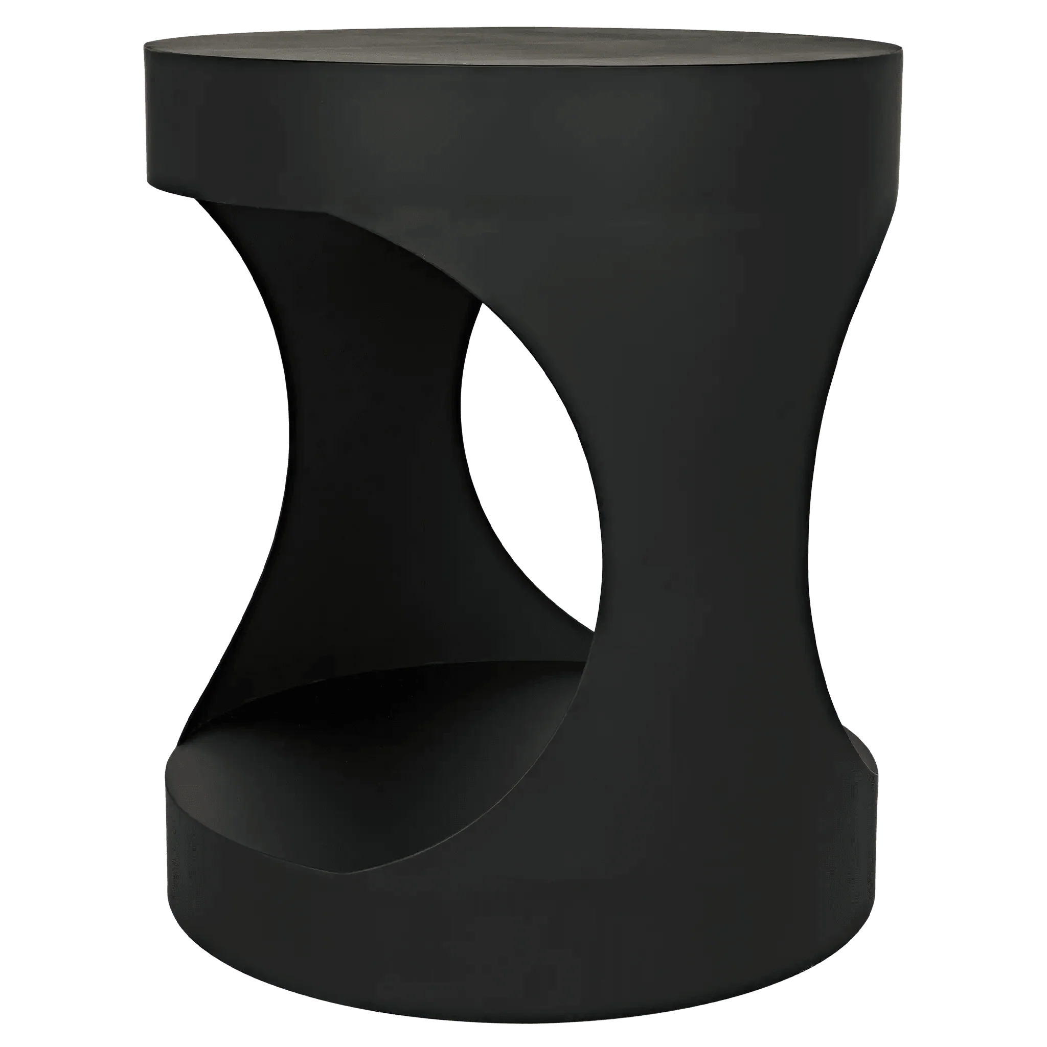 Eclipse Round Side Table, Black Steel - Frankwebs