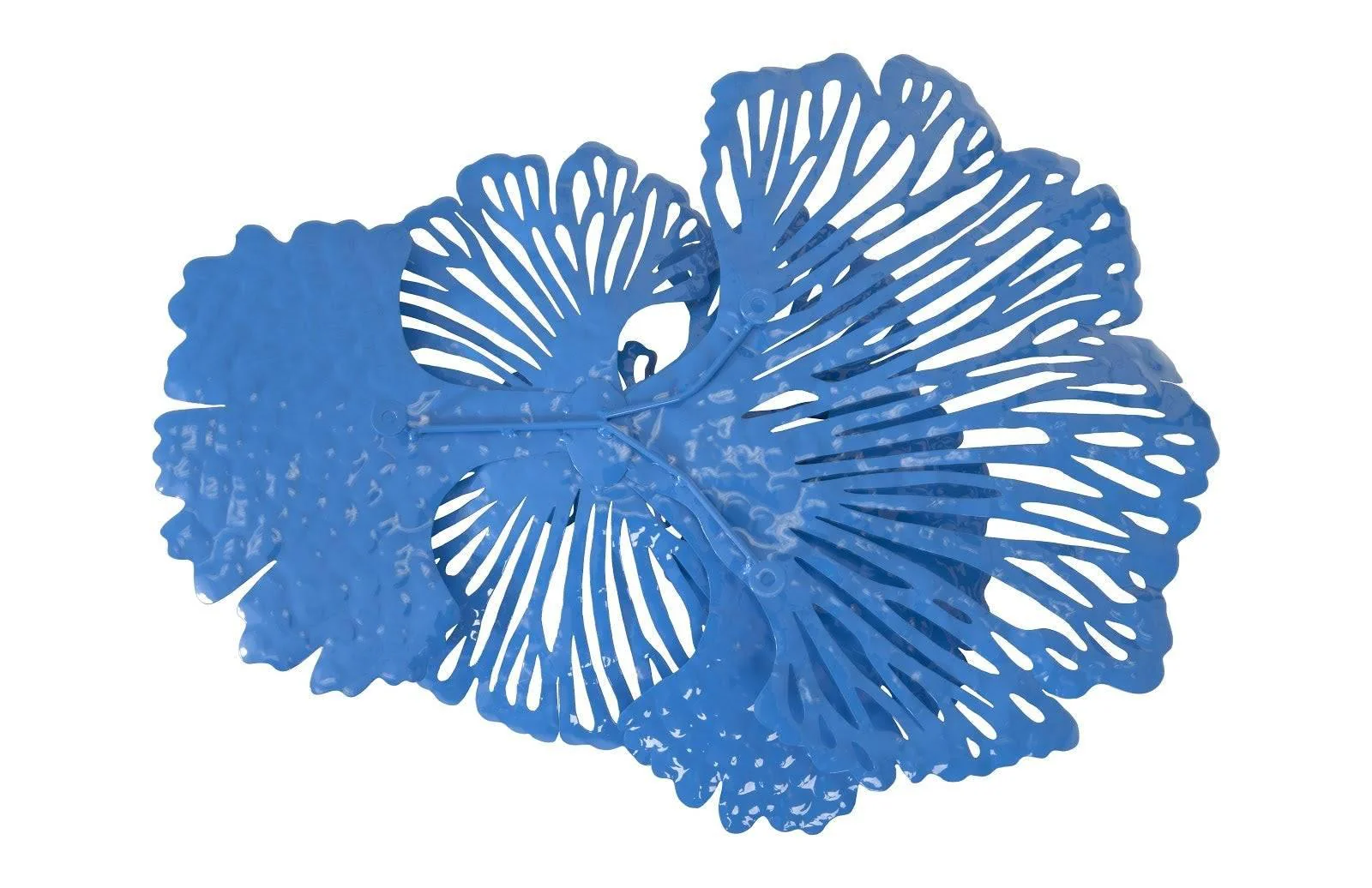 Flower Wall Art, Small, Blue, Metal - Frankwebs