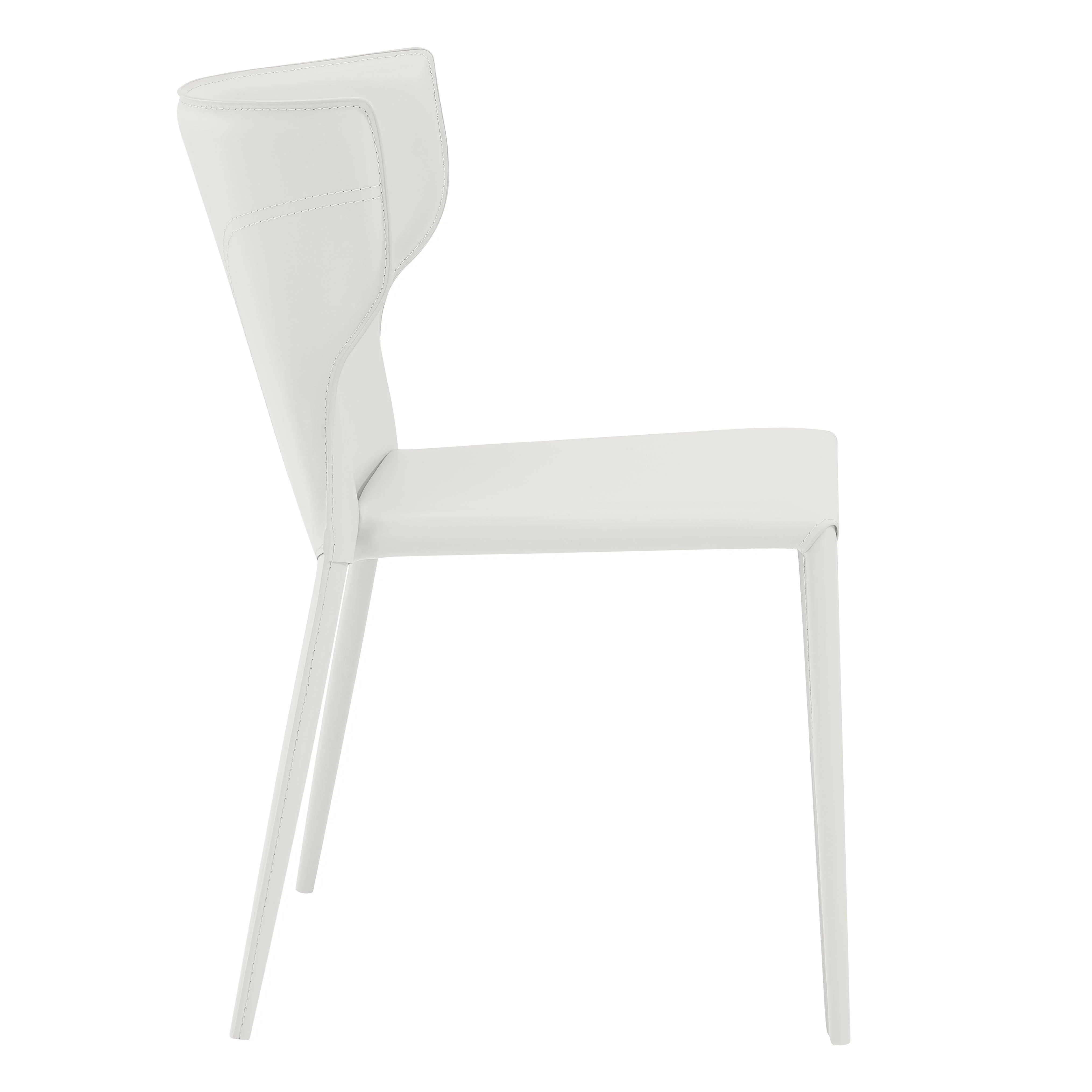 Divinia Stacking Side Chair in White - Set of 2 - Frankwebs