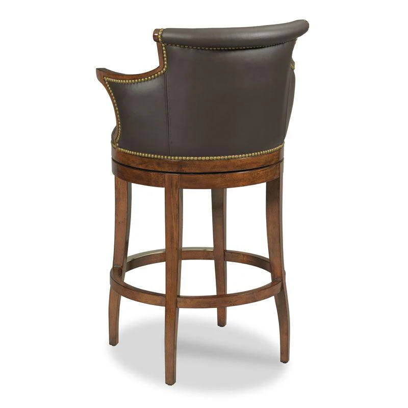 Swivel Leather Counter Stool - Frankwebs