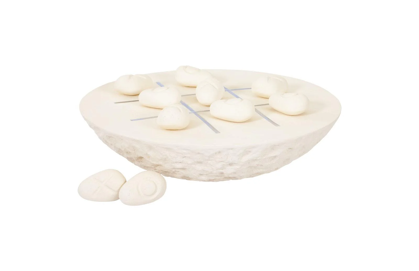 Tic-Tac-Toe Stone, Large, Off-White - Frankwebs