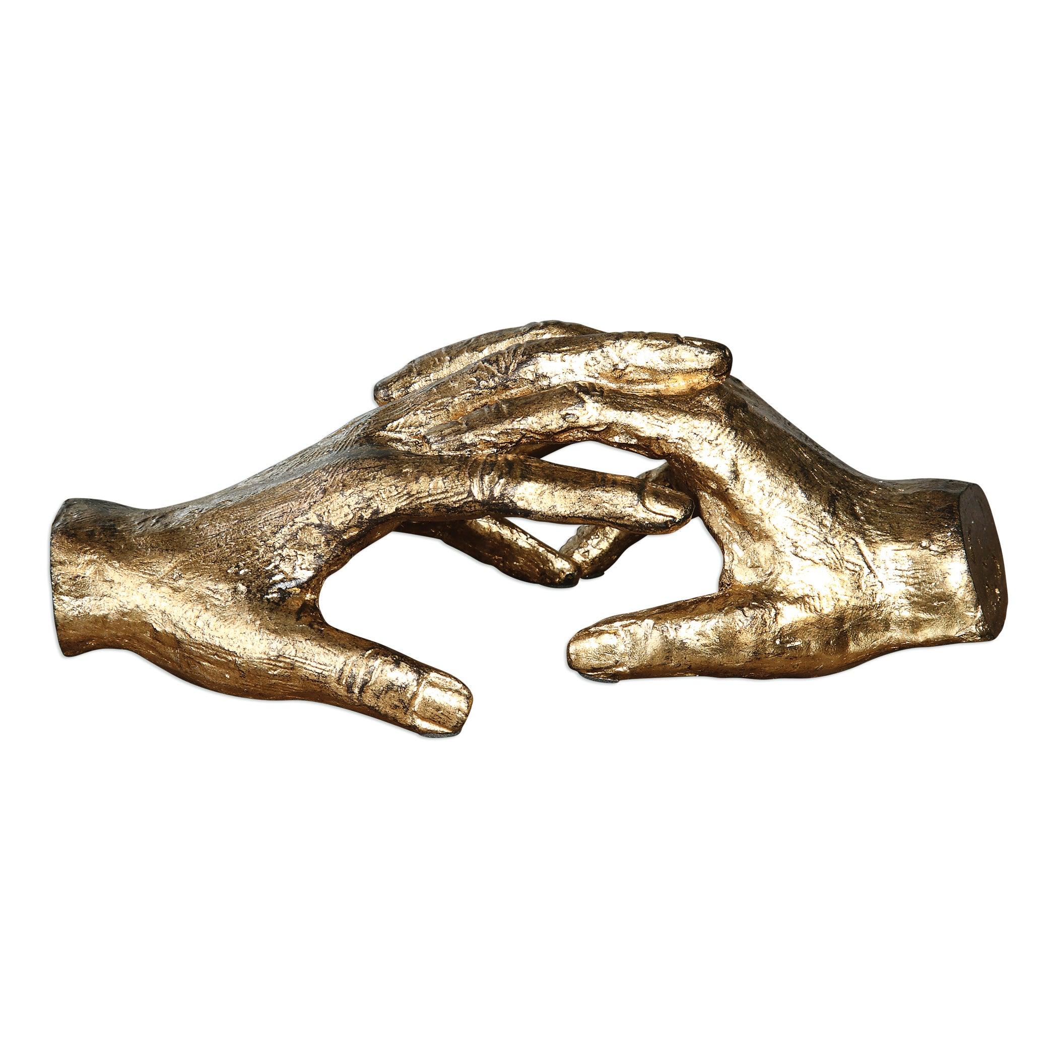 HOLD MY HAND GOLD SCULPTURE - Frankwebs