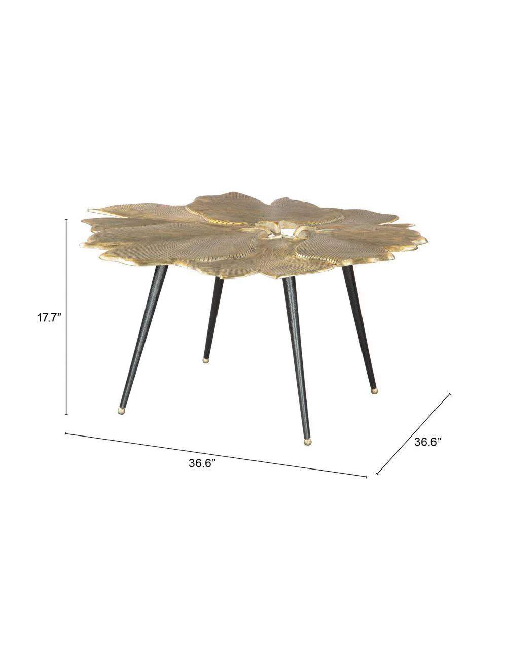 Gingko Coffee Table Antique Brass - Frankwebs