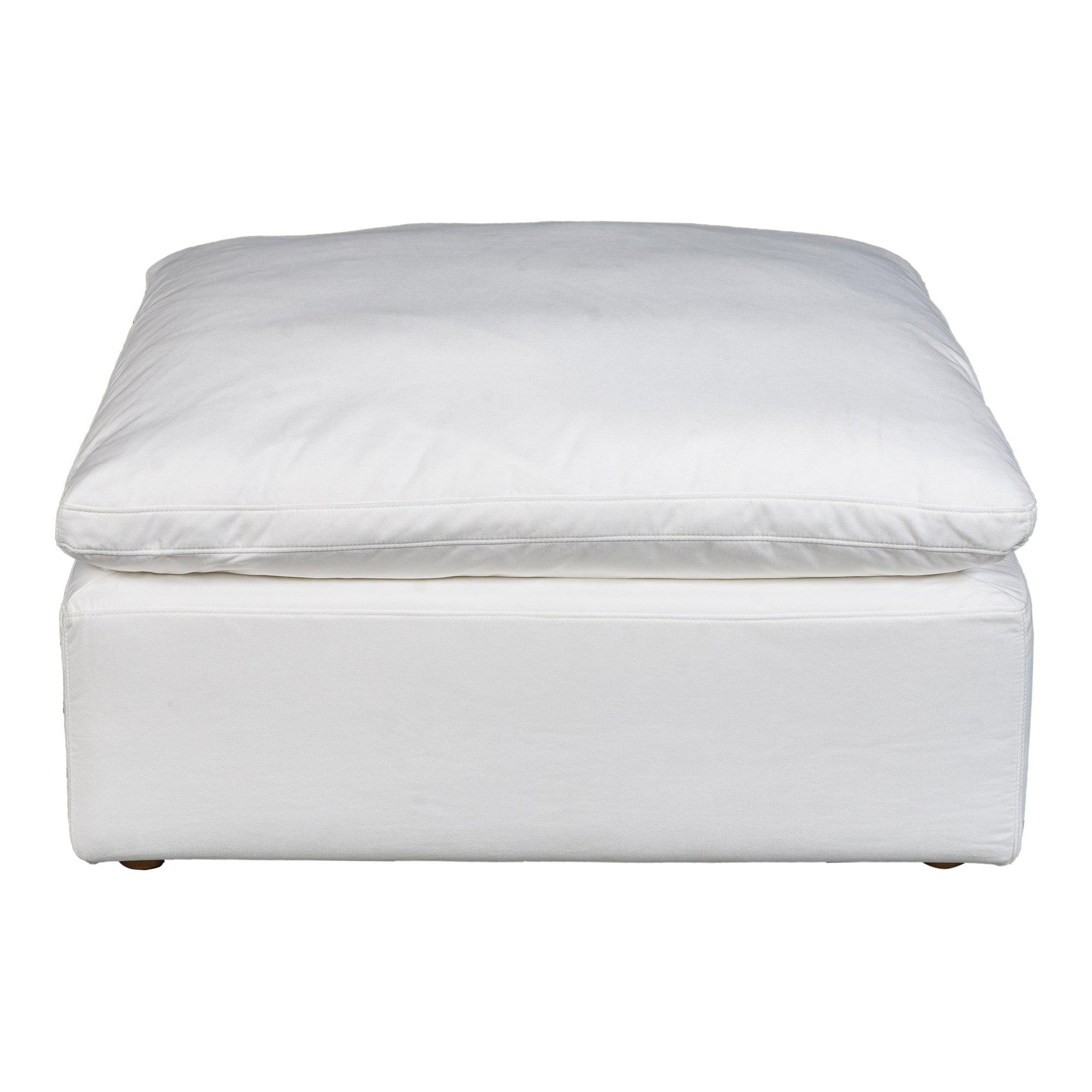 Terra Condo Ottoman Performance Fabric White - Frankwebs